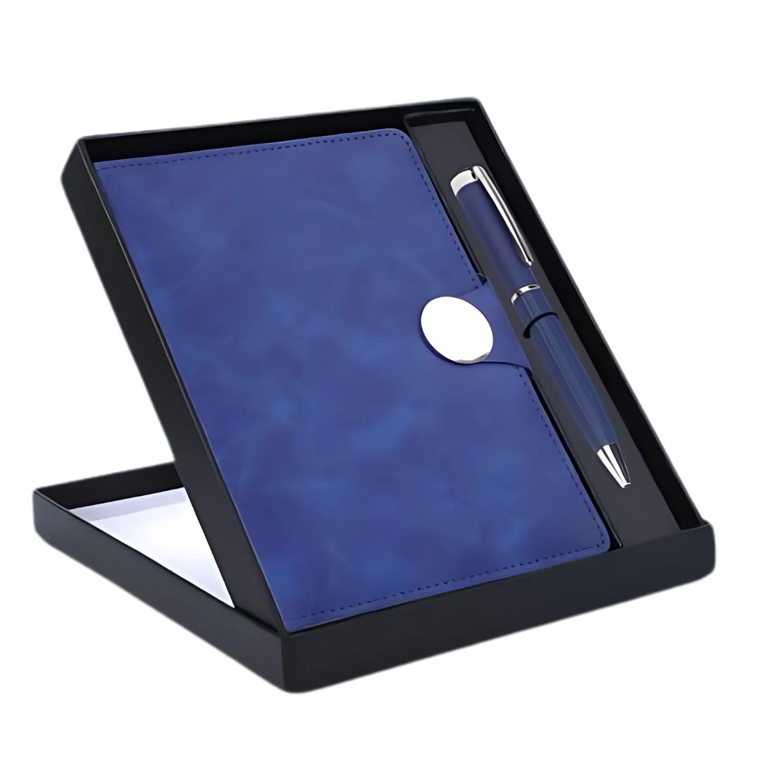 Q193 – 2 in 1 Set: Magnetic Flap Notebook with Metal Pen in Gift Box