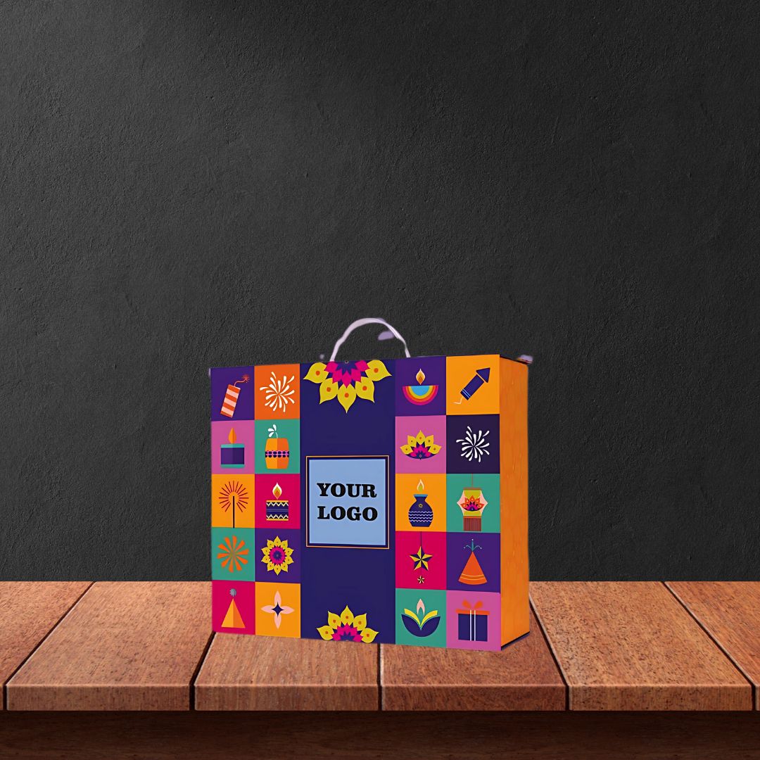 Festive magnetic gift box with handle for Diwali celebration gift set