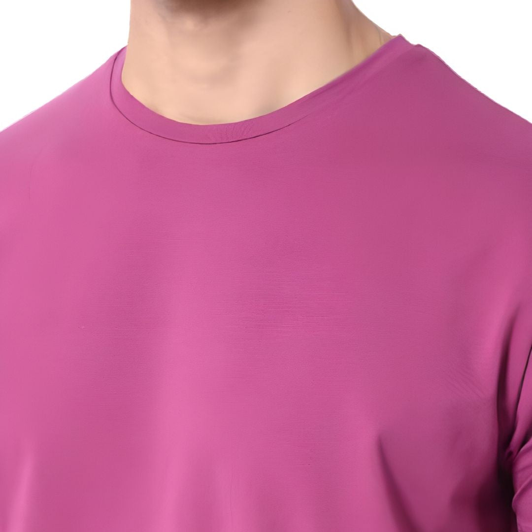 Rare Rabbit Signature Round Neck Unisex Tee – Magenta
