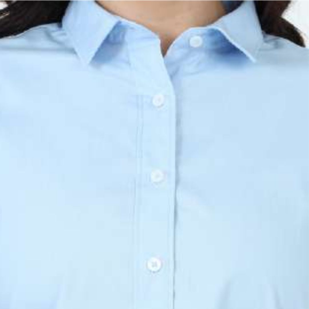Rare Rabbit Sky Blue Cotton Formal Shirt