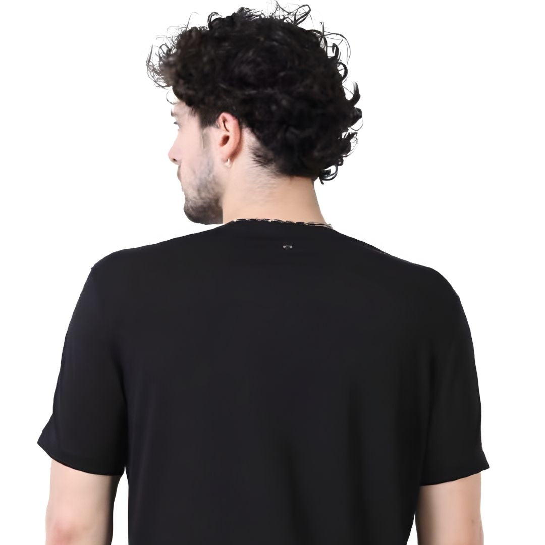 Rare Rabbit Signature Round Neck Tee – Black
