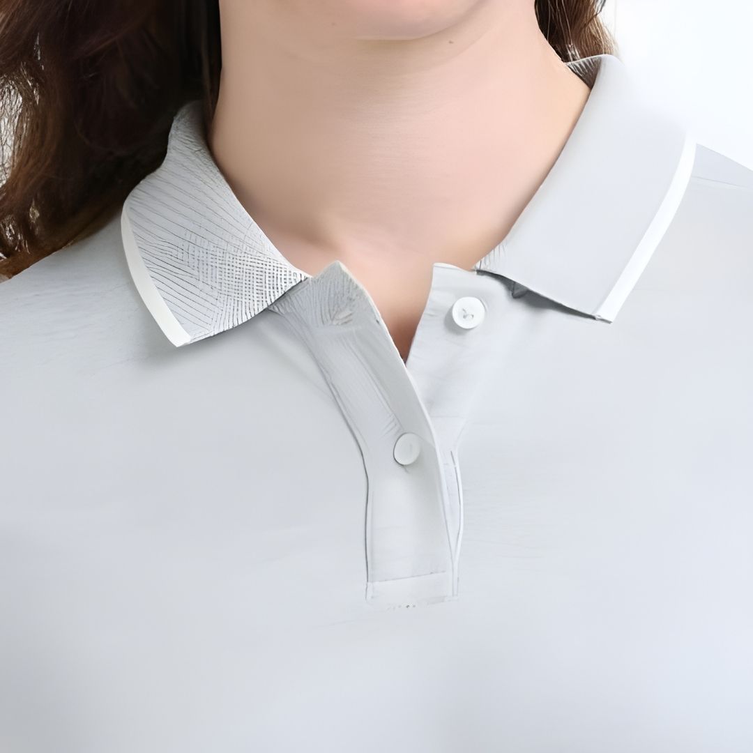Rare Rabbit Vintage Charm Polo – Women’s Grey Melange Polo T-Shirt