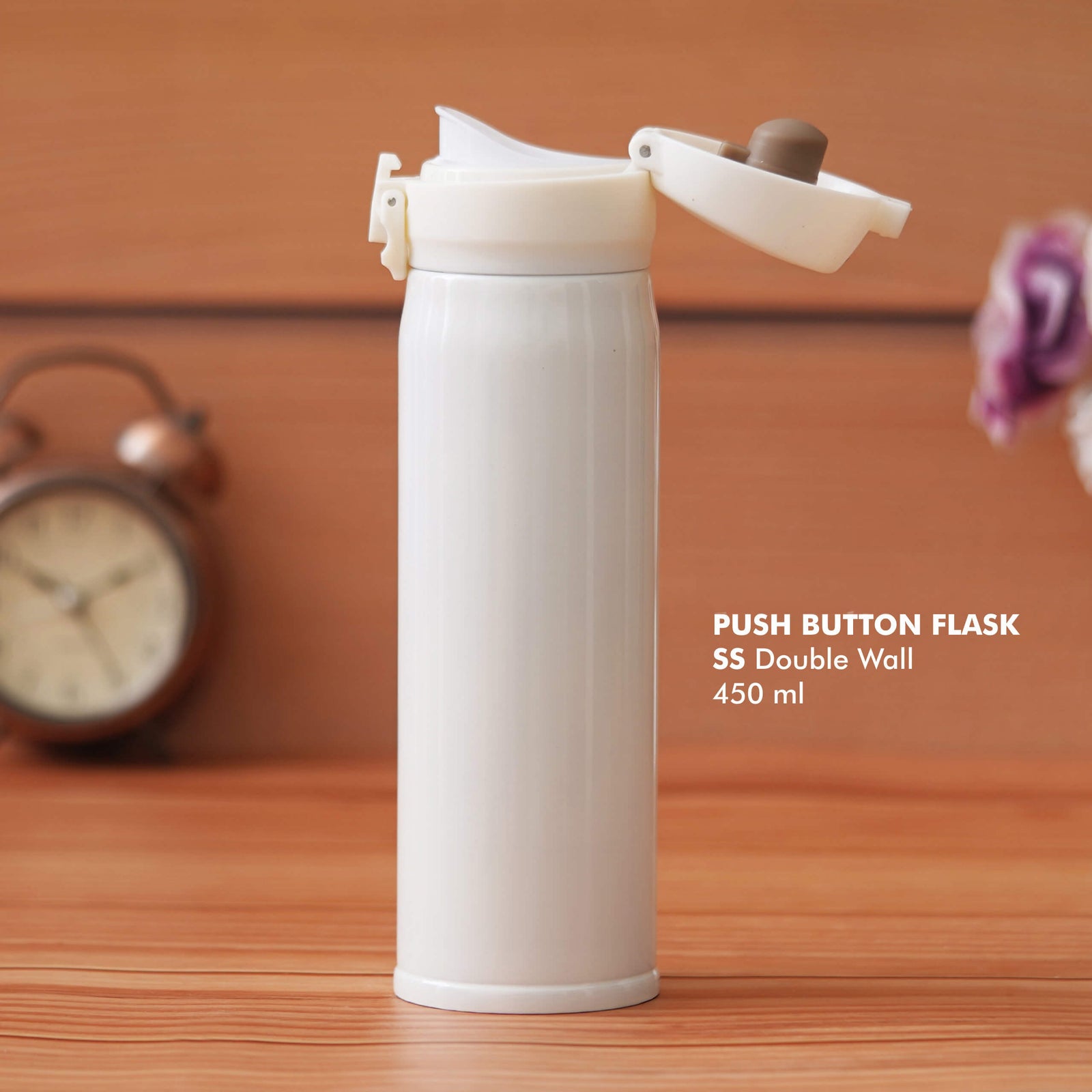 White Stainless Steel Bottle - 450 ML - product image 4