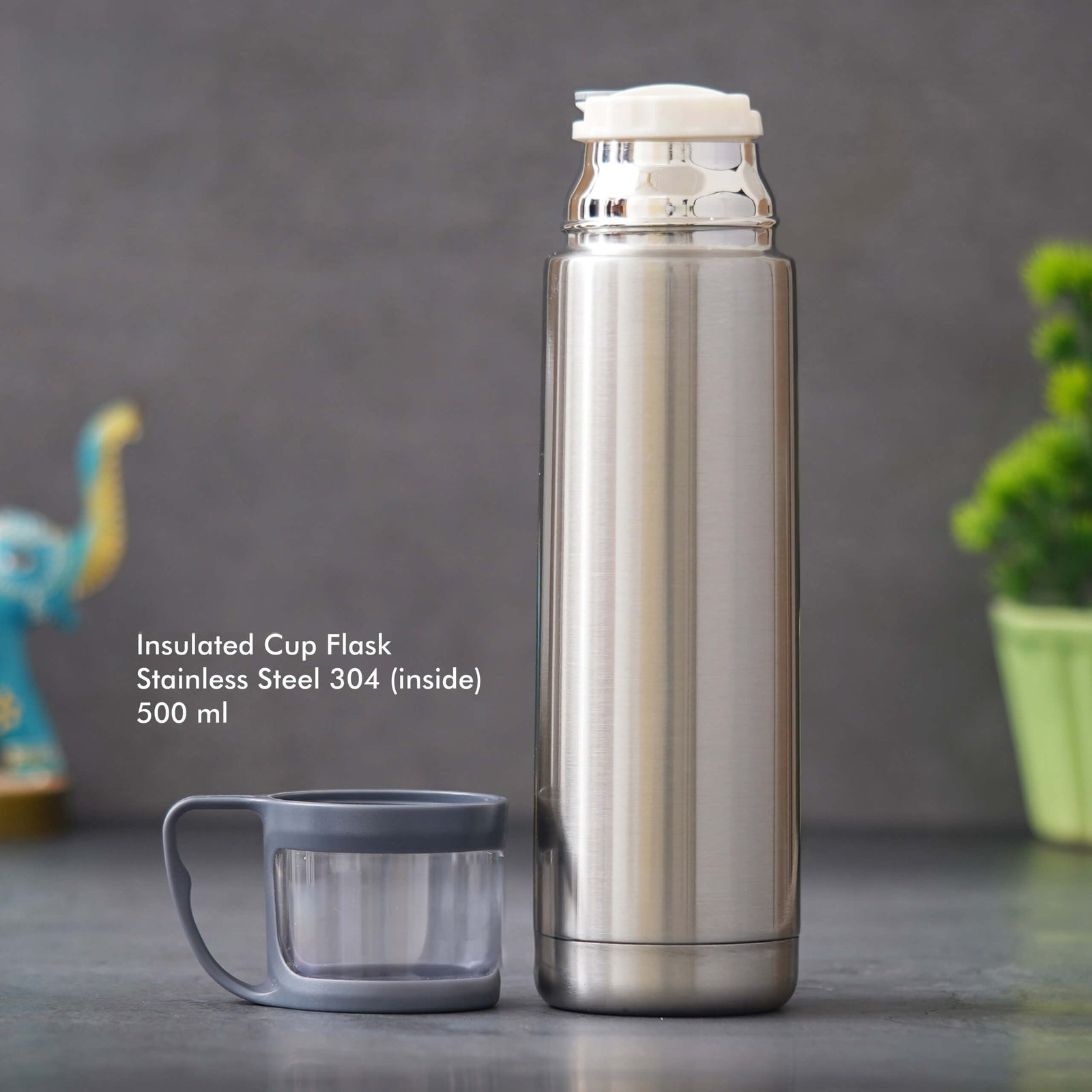 Silver Stainless Steel Flask - 500 ML - product image 3