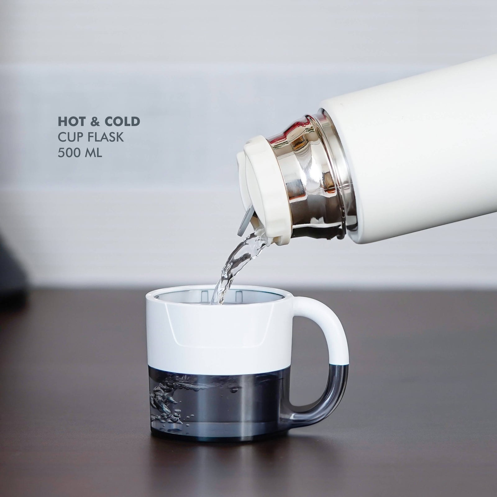 White Stainless Steel Flask - 500 ML - product image 3