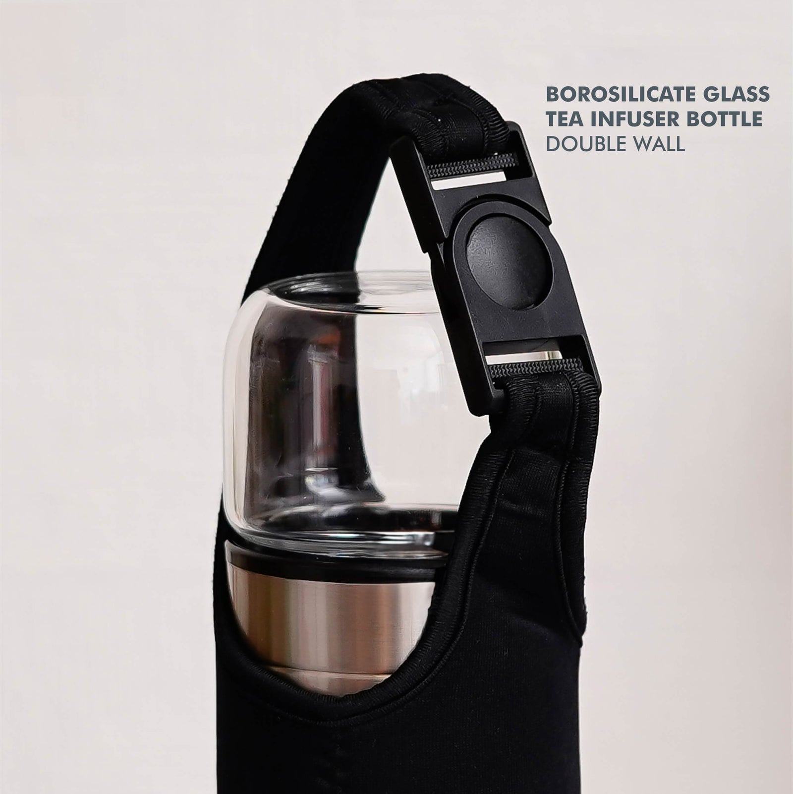 Double Wall Tea Infuser Borosilicate Glass Bottle - product image 5