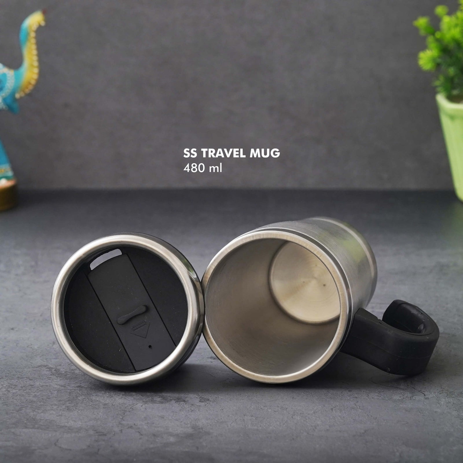 Personalized Stainless Steel Travel Mug with Slider Lid - 480 ML - product image 3