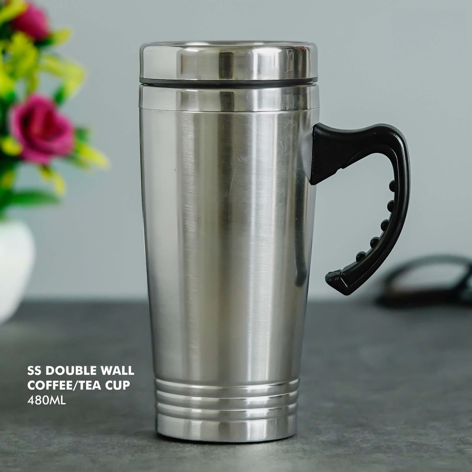 Personalized Stainless Steel Travel Mug with Slider Lid - 480 ML - product image 4