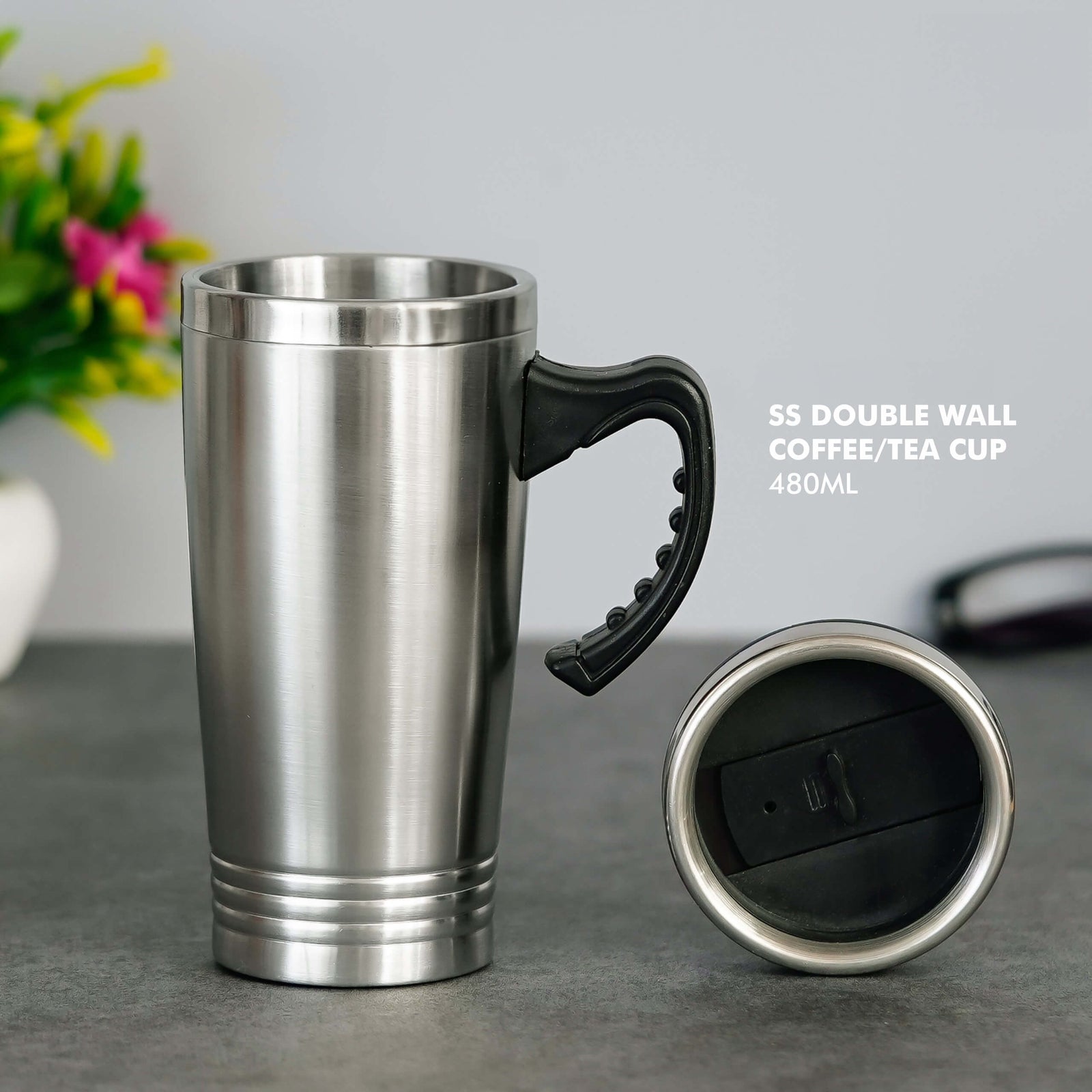 Personalized Stainless Steel Travel Mug with Slider Lid - 480 ML - product image 5