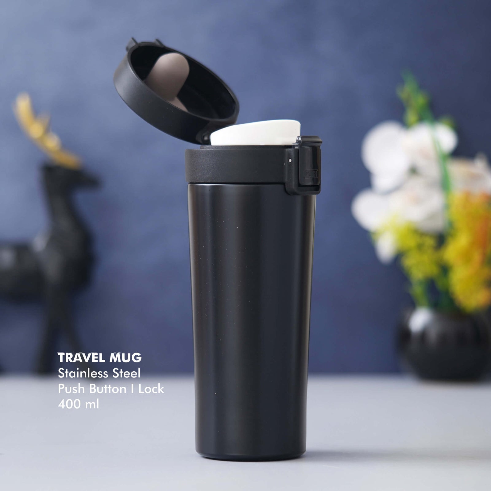 Personalized Black Stainless Steel Travel Mug - Keep Your Beverages Hot On-The-Go! - product image 3