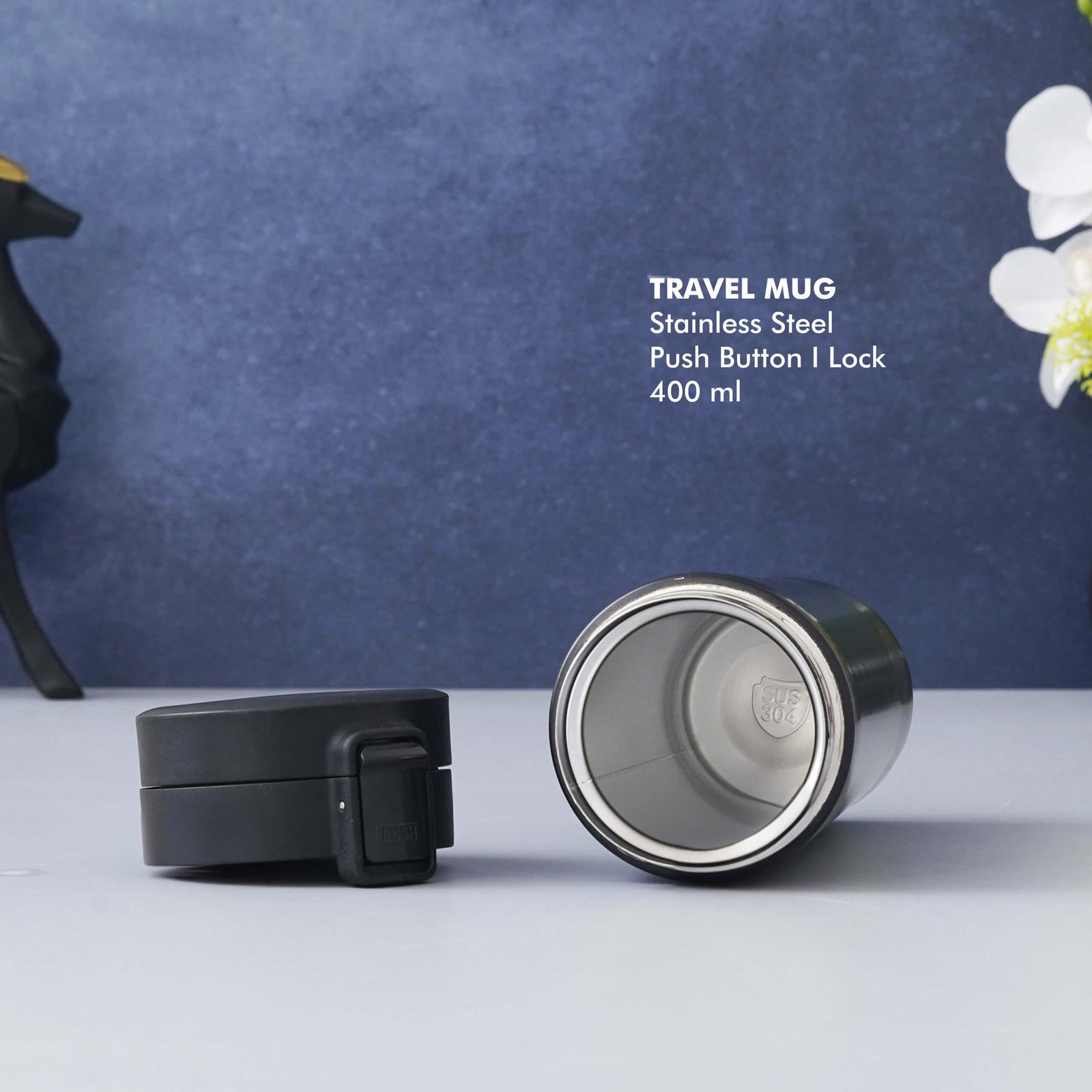 Personalized Black Stainless Steel Travel Mug - Keep Your Beverages Hot On-The-Go! - product image 5
