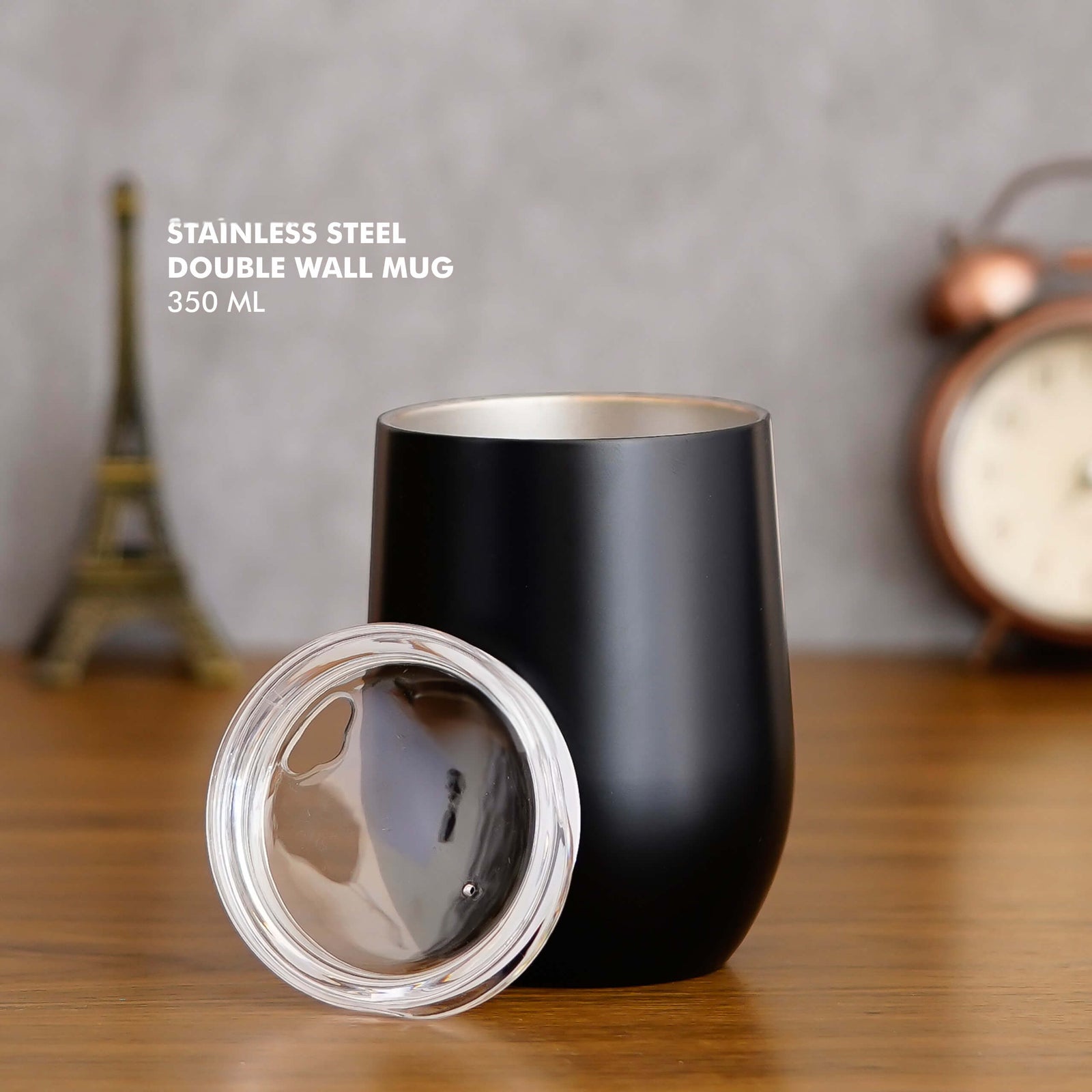 Personalized Black Stainless Steel Vacuum Mug with Double Wall - Keep Your Beverages Hot or Cold - product image 3