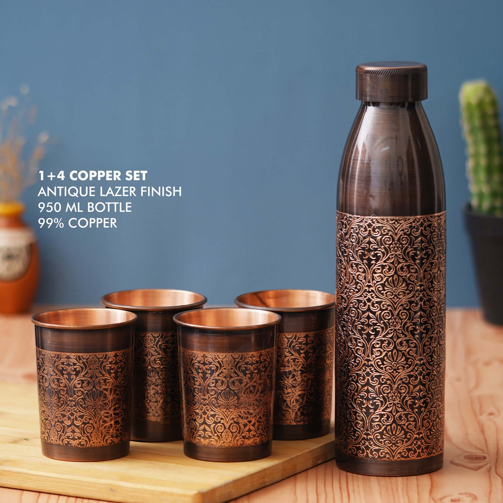 Premium Antique Laser Finish Copper Gift Set - Exquisite Craftsmanship - product image 2