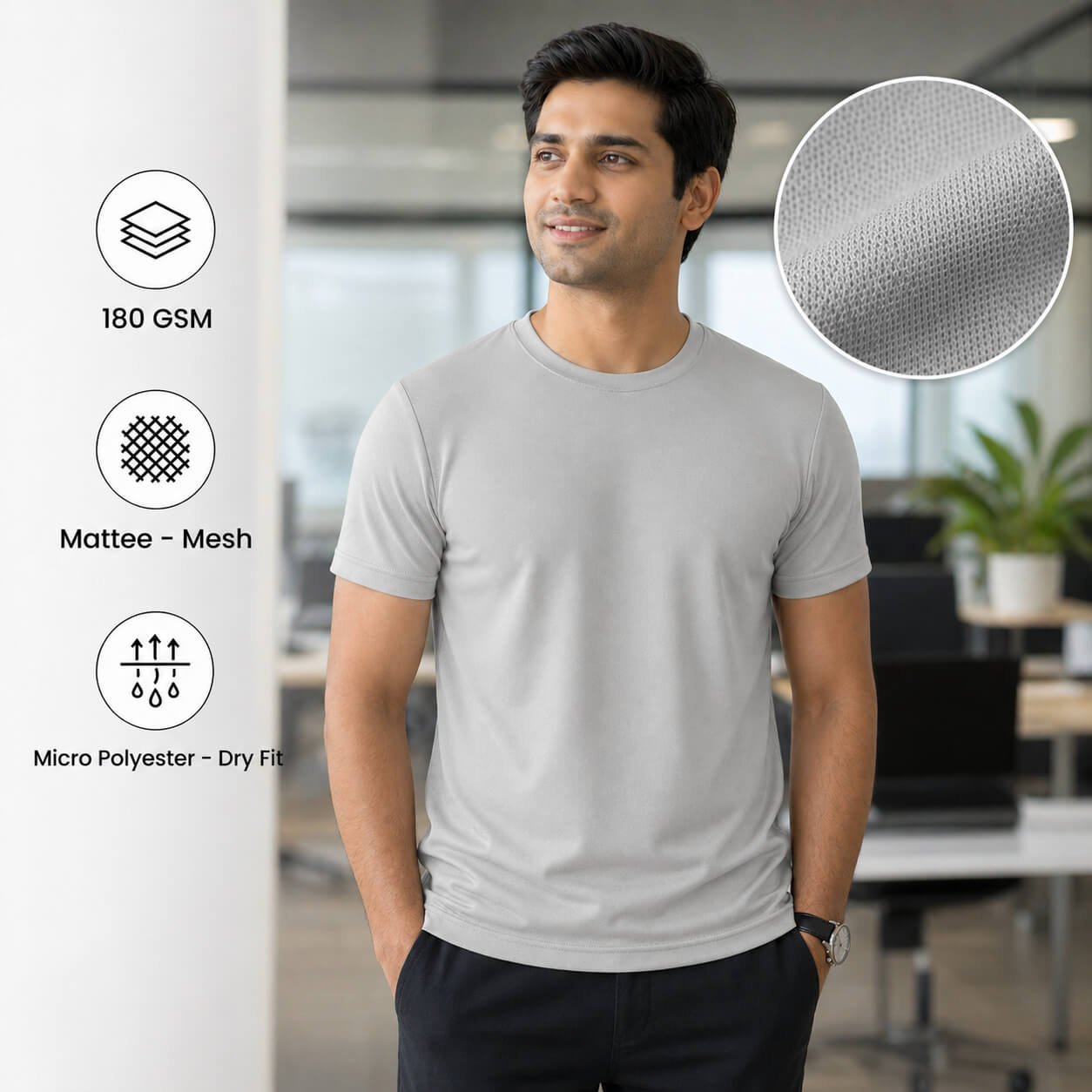 Yankees Grey round-neck T-shirt for corporate gifting
