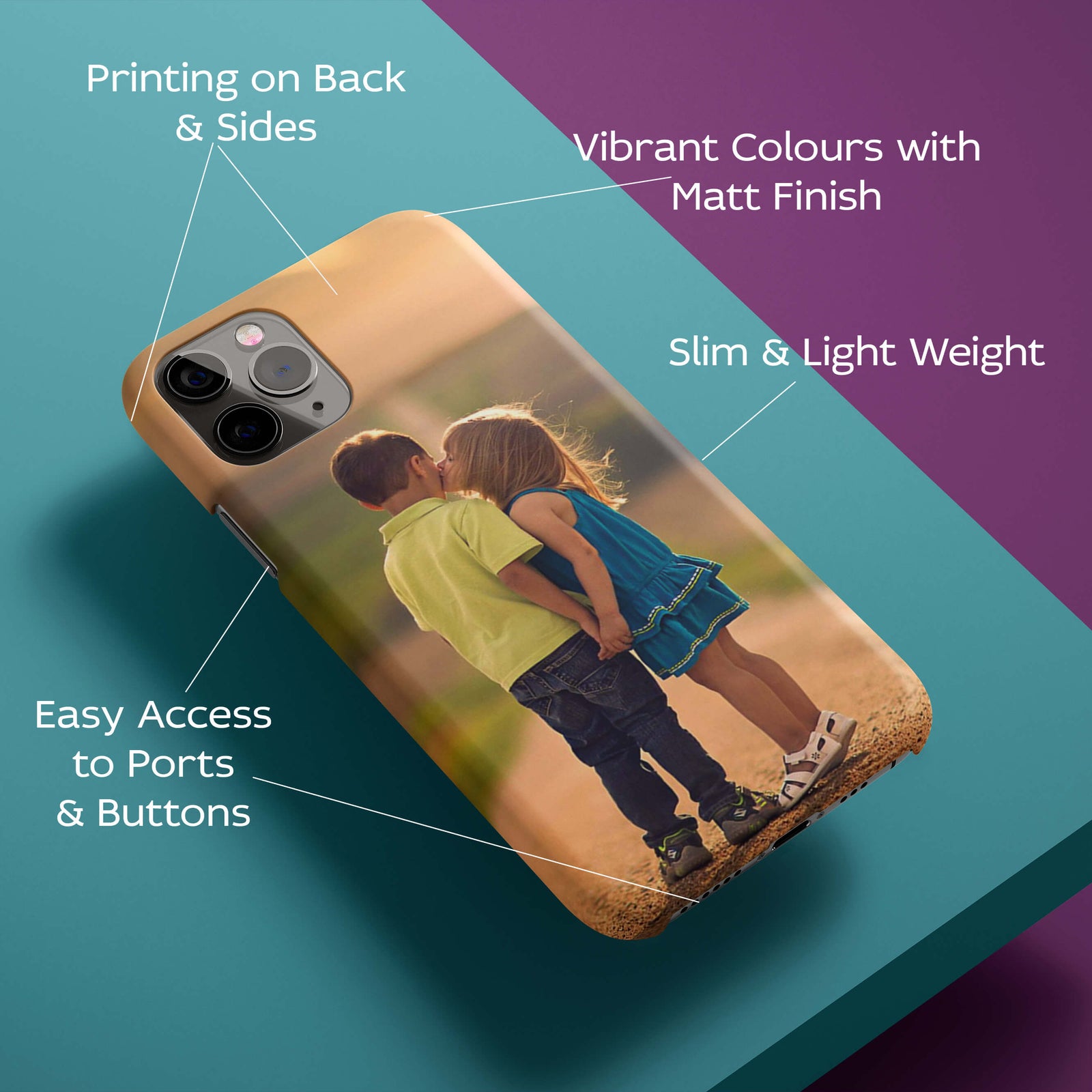 A Small Girl Whispering To A Boy Back Cover for HardPlasticBT0155Hard Plastic-Image 2