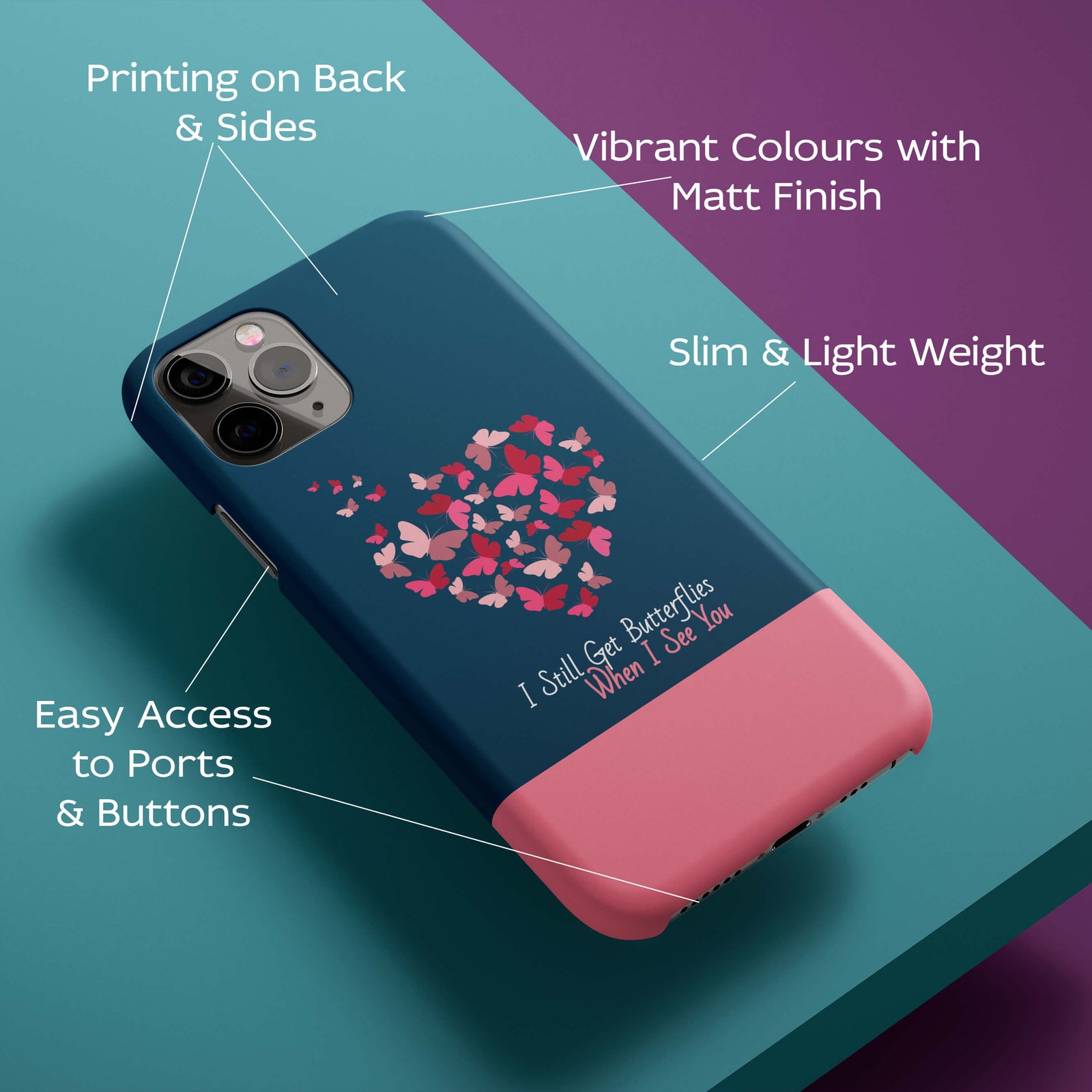 Butterflies on Seeing You Back Cover for HardPlasticU0317Hard Plastic-Image 2