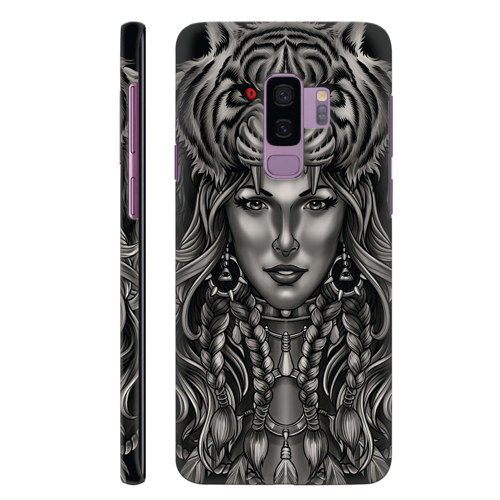 Charming Lady with Tiger Back Cover for HardPlasticU0196Hard Plastic