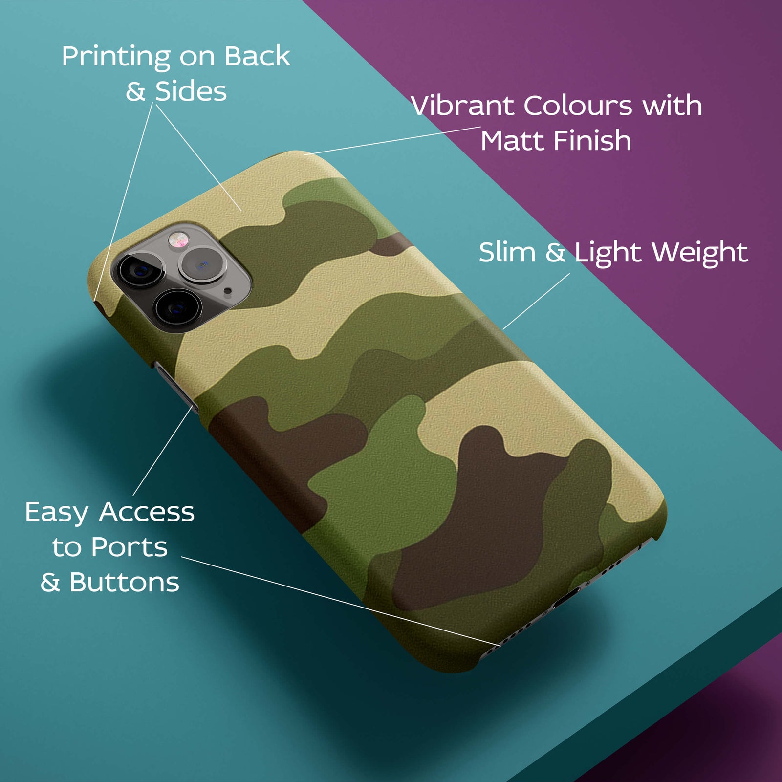 Cool Army Camouflage Pattern Back Cover for HardPlasticD2144Hard Plastic-Image 2