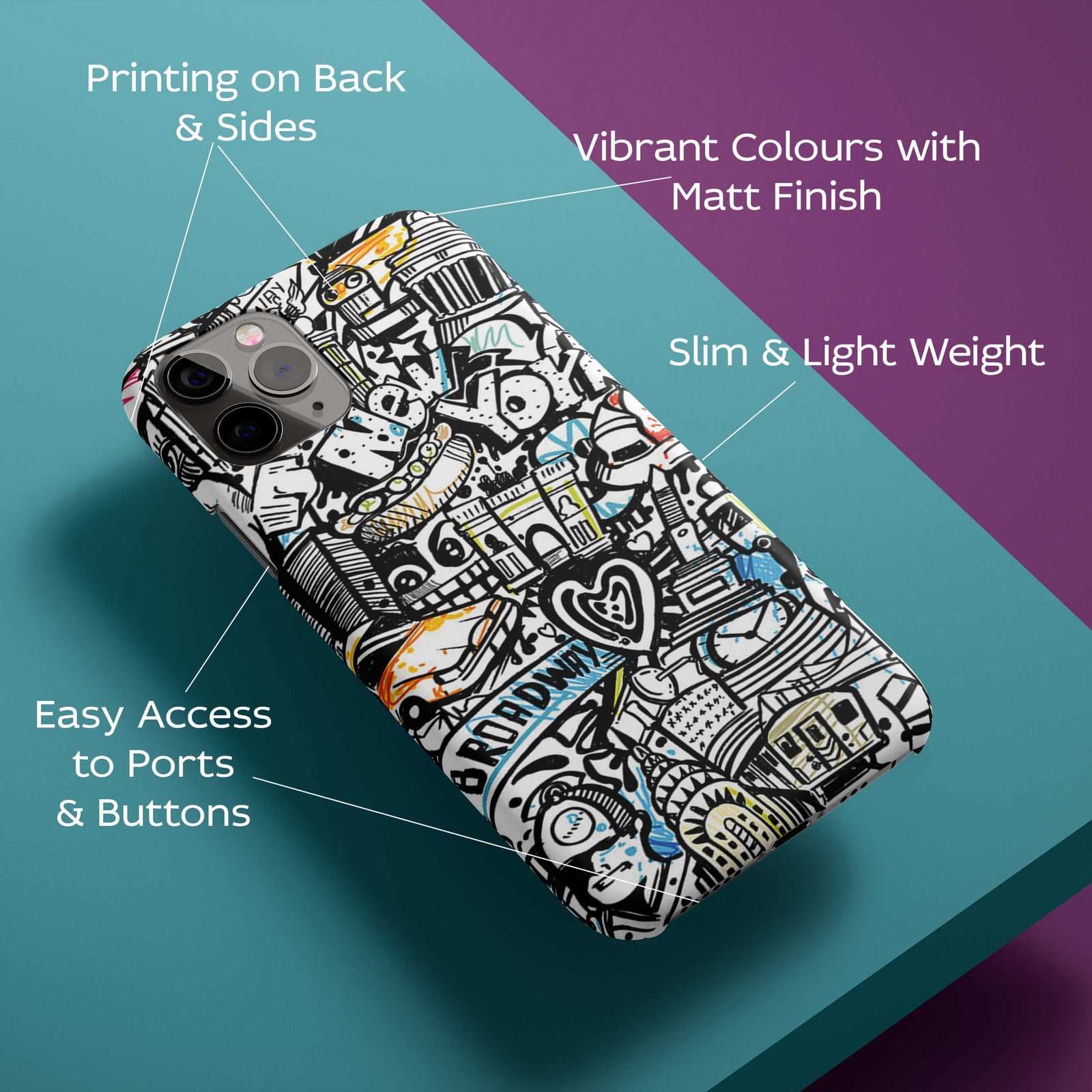 Cool Graffiti Back Cover for HardPlasticD2074Hard Plastic-Image 2