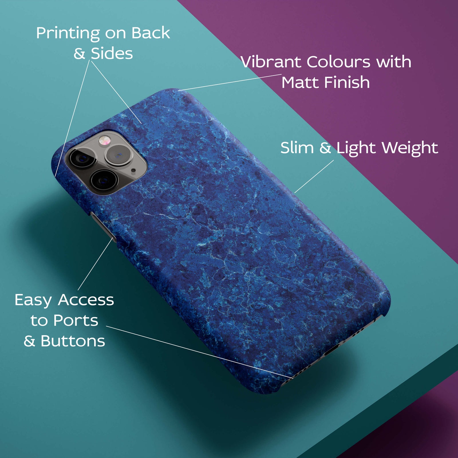 Coolest Blue Pattern Back Cover for HardPlasticIK0030Hard Plastic-Image 2