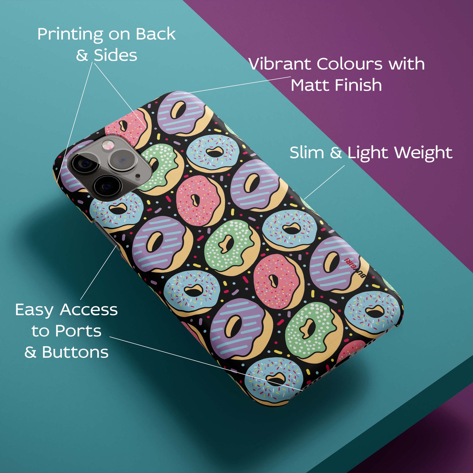 Donuts Back Cover for HardPlasticBG0049Hard Plastic-Image 2