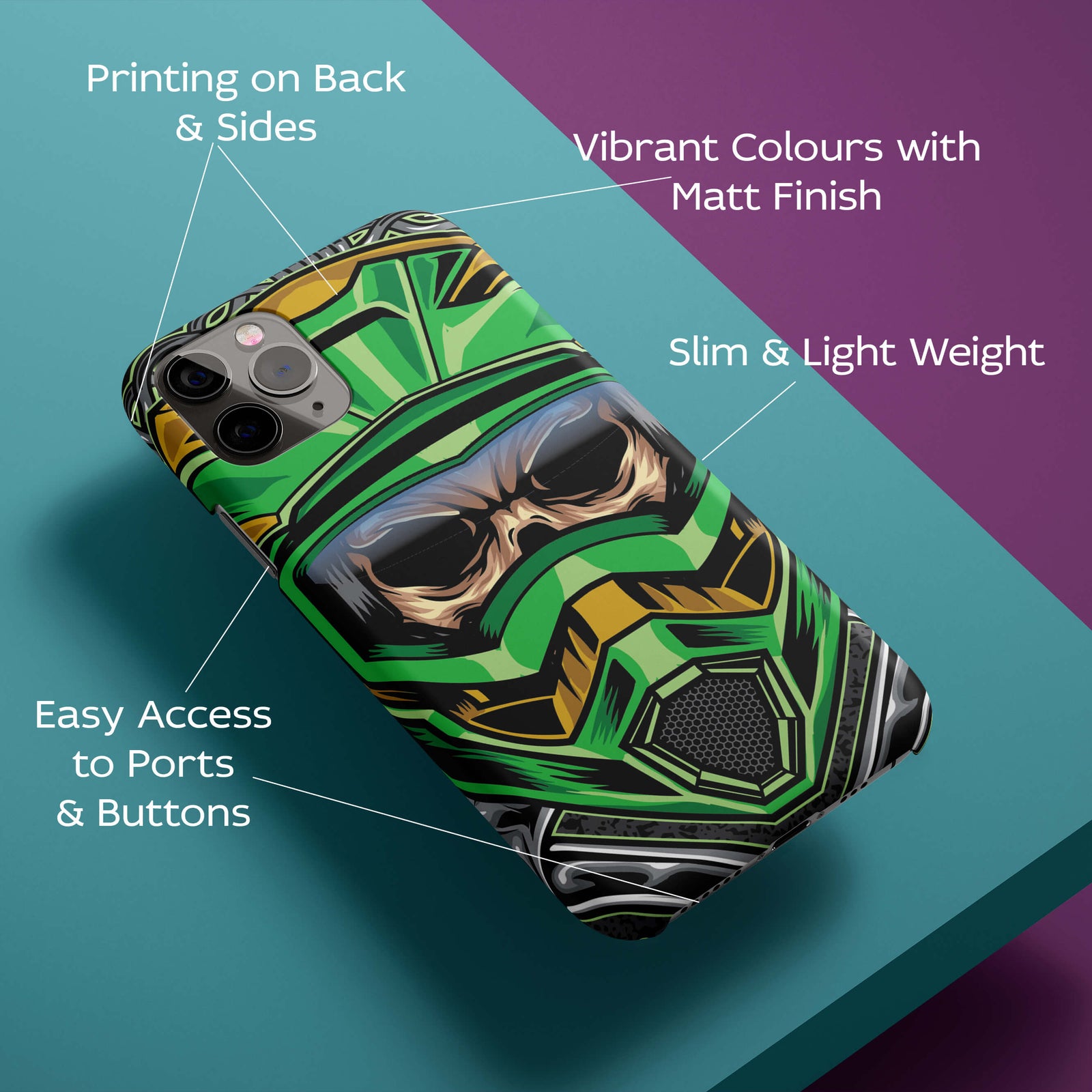 Driving Skull Back Cover for HardPlasticU0197Hard Plastic-Image 2