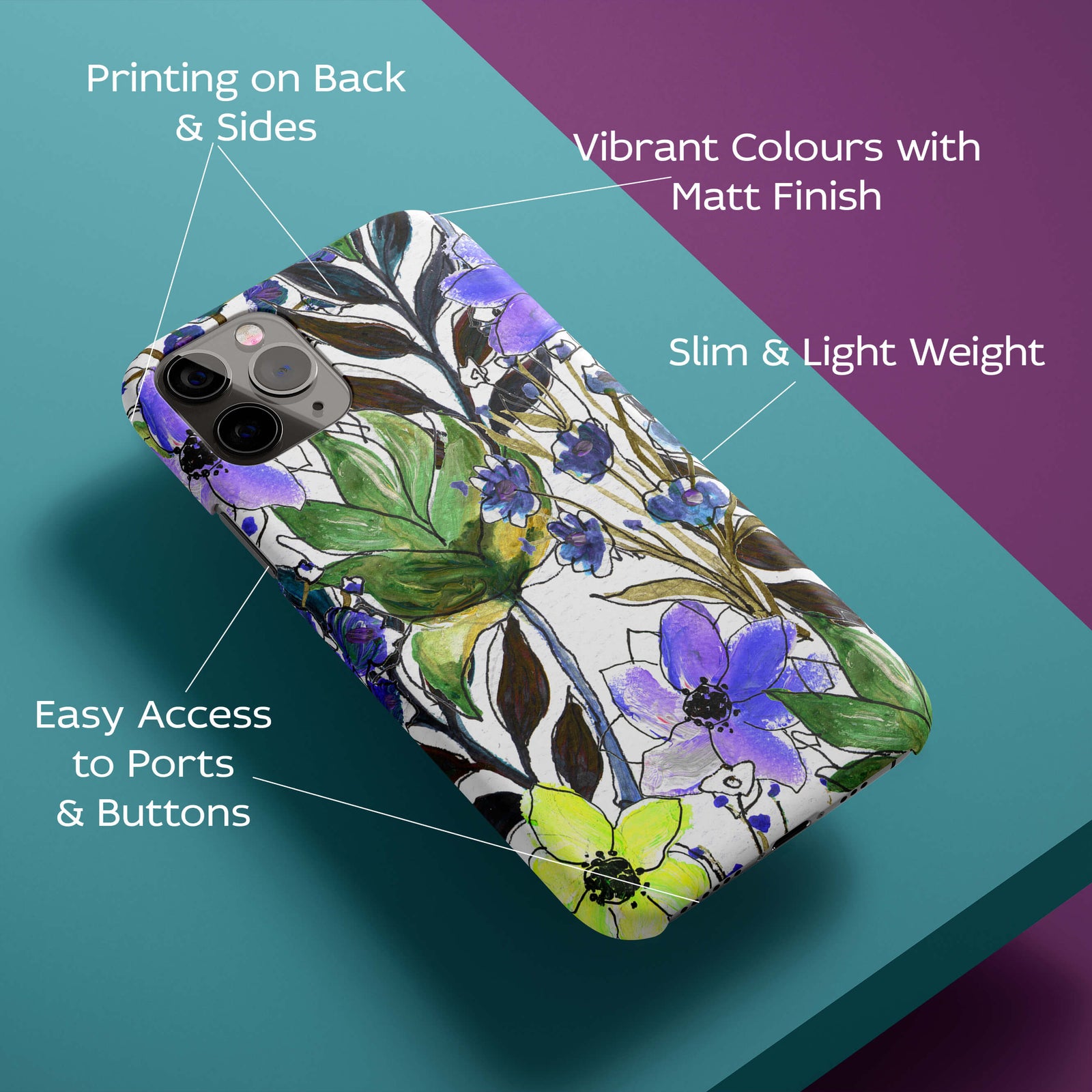 Flowers from Art Book Back Cover for HardPlasticBDS0014Hard Plastic-Image 2