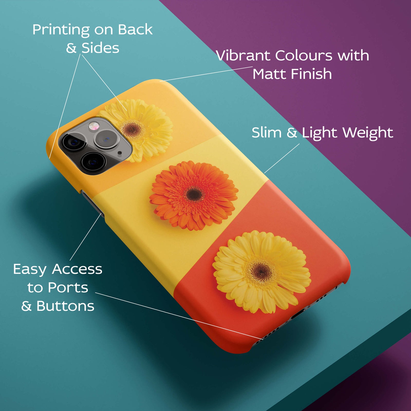 Flowers Back Cover for HardPlasticIK0033Hard Plastic-Image 2