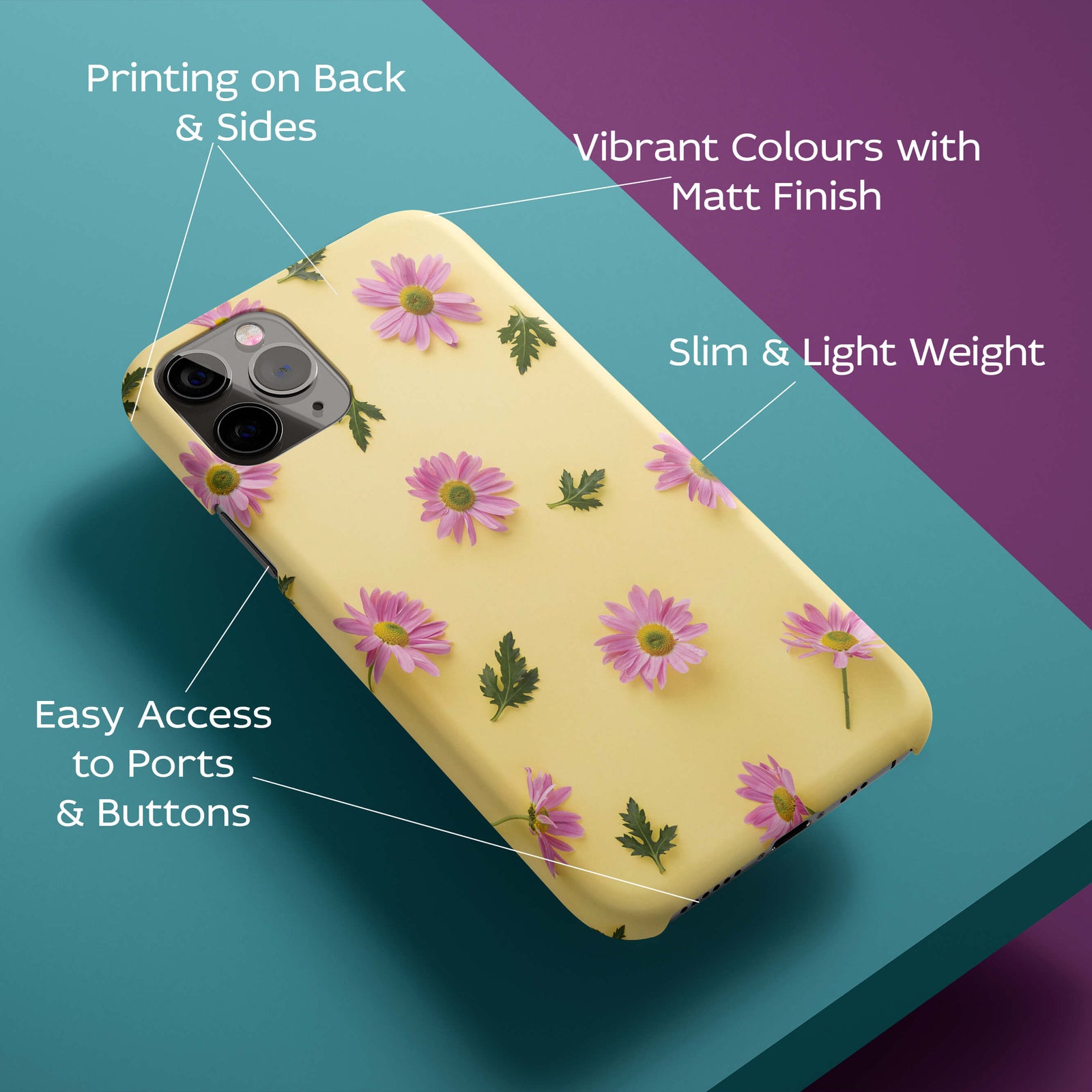 Flowery Bed Back Cover for HardPlasticIK0041Hard Plastic-Image 2