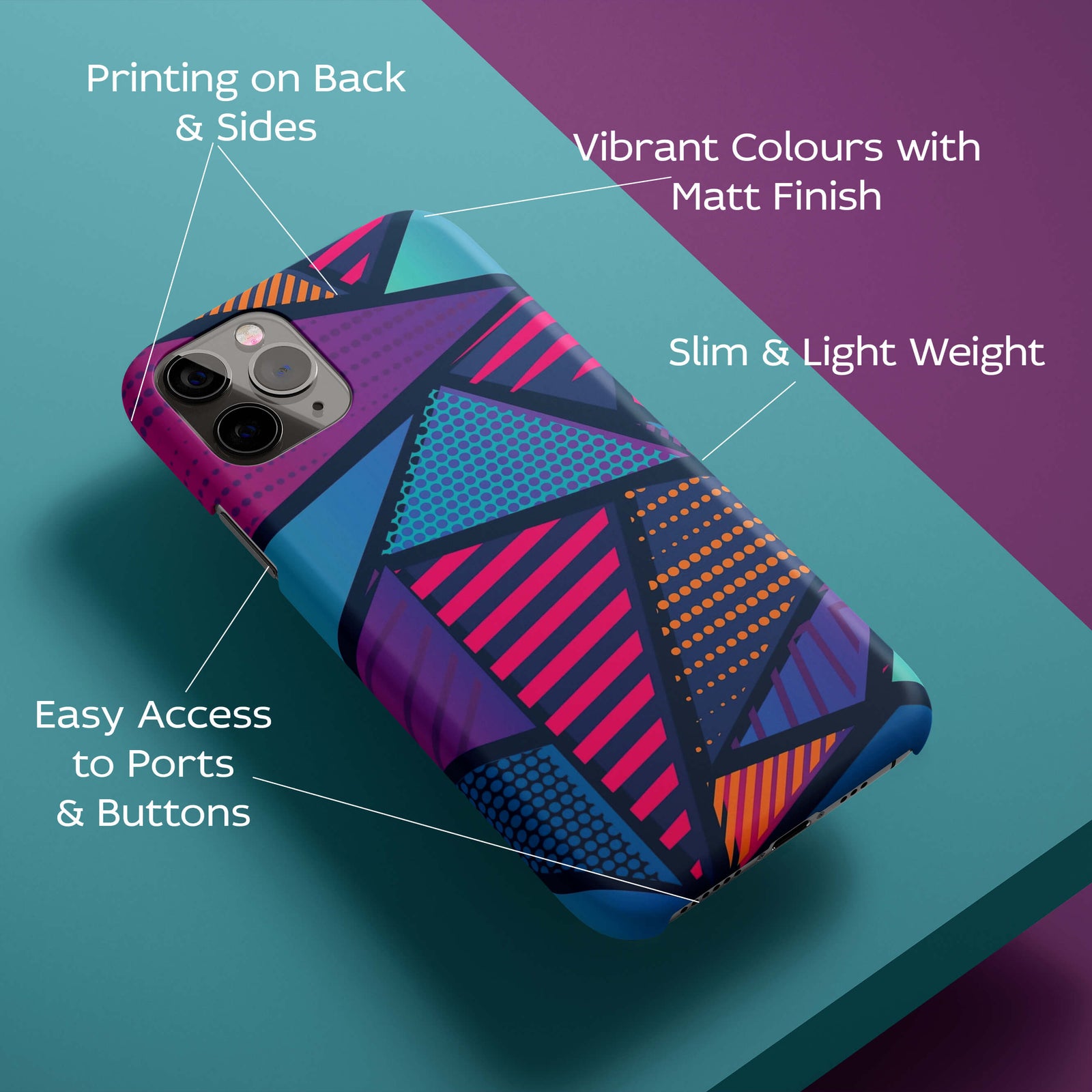 Geometric Pattern Back Cover for HardPlasticPS1335Hard Plastic-Image 2