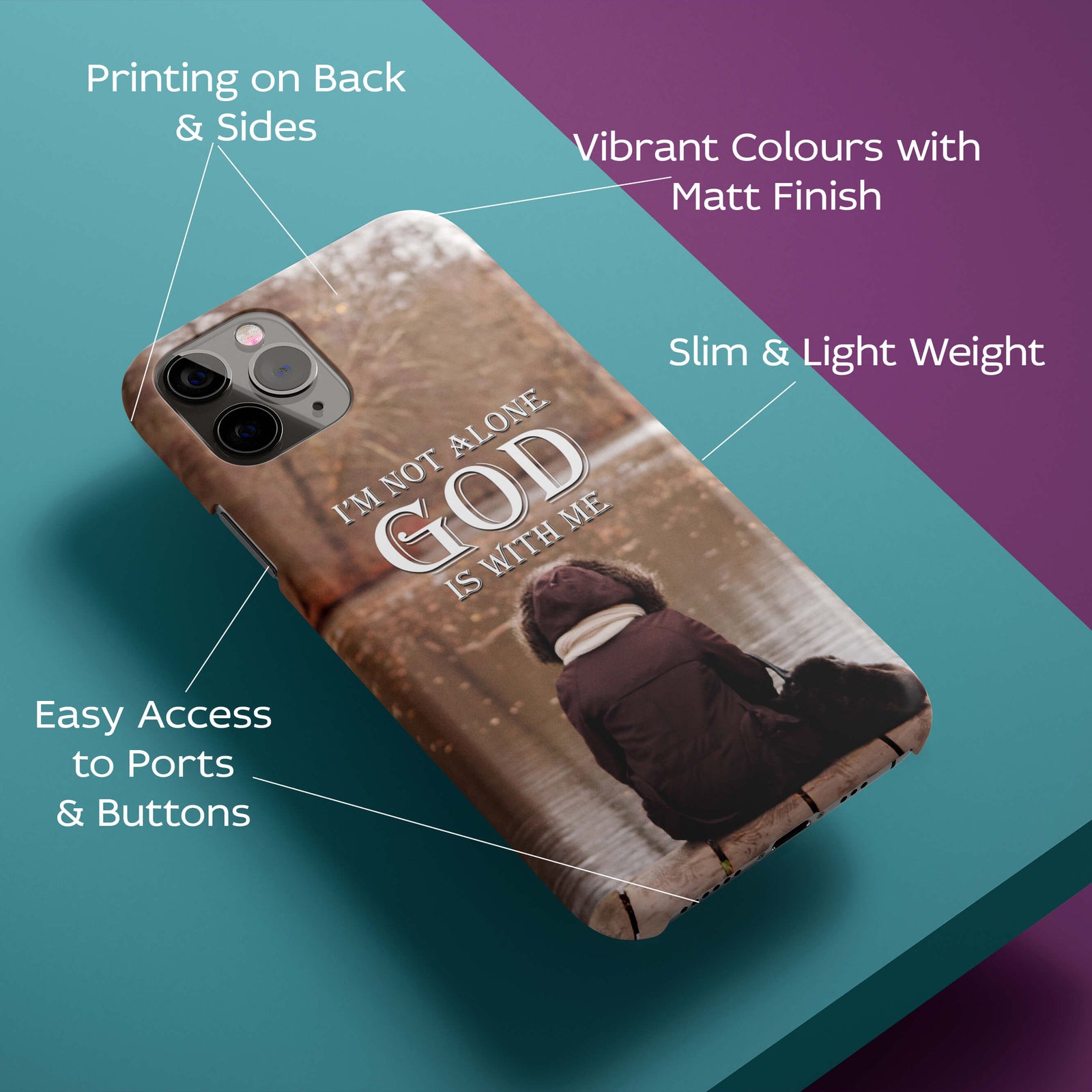 God is with Me Back Cover for HardPlasticW0006Hard Plastic-Image 2