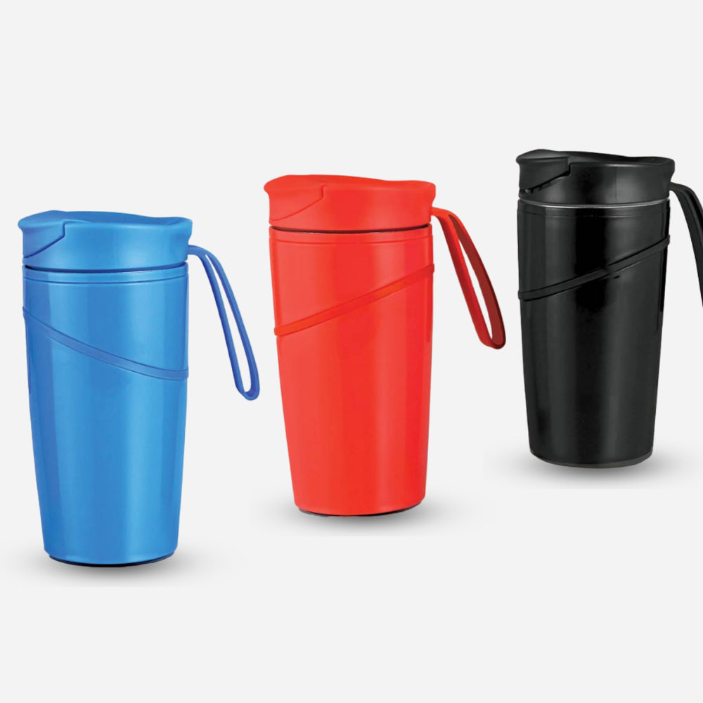 Mighty Stainless Steel Magic Coffee Mug with Silicon Strap 350ml