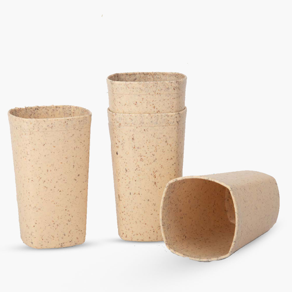 EcoCup Bold Eco Friendly Glasses Set of 4 in Gift Box - Beige