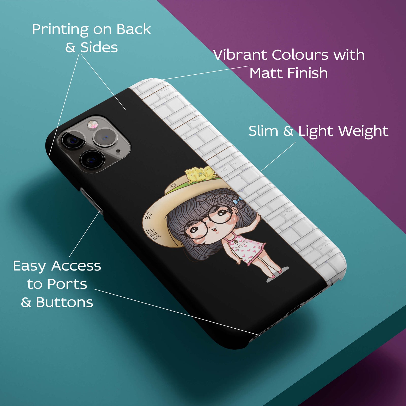 Innocent Girl Back Cover for HardPlasticA0146Hard Plastic-Image 2