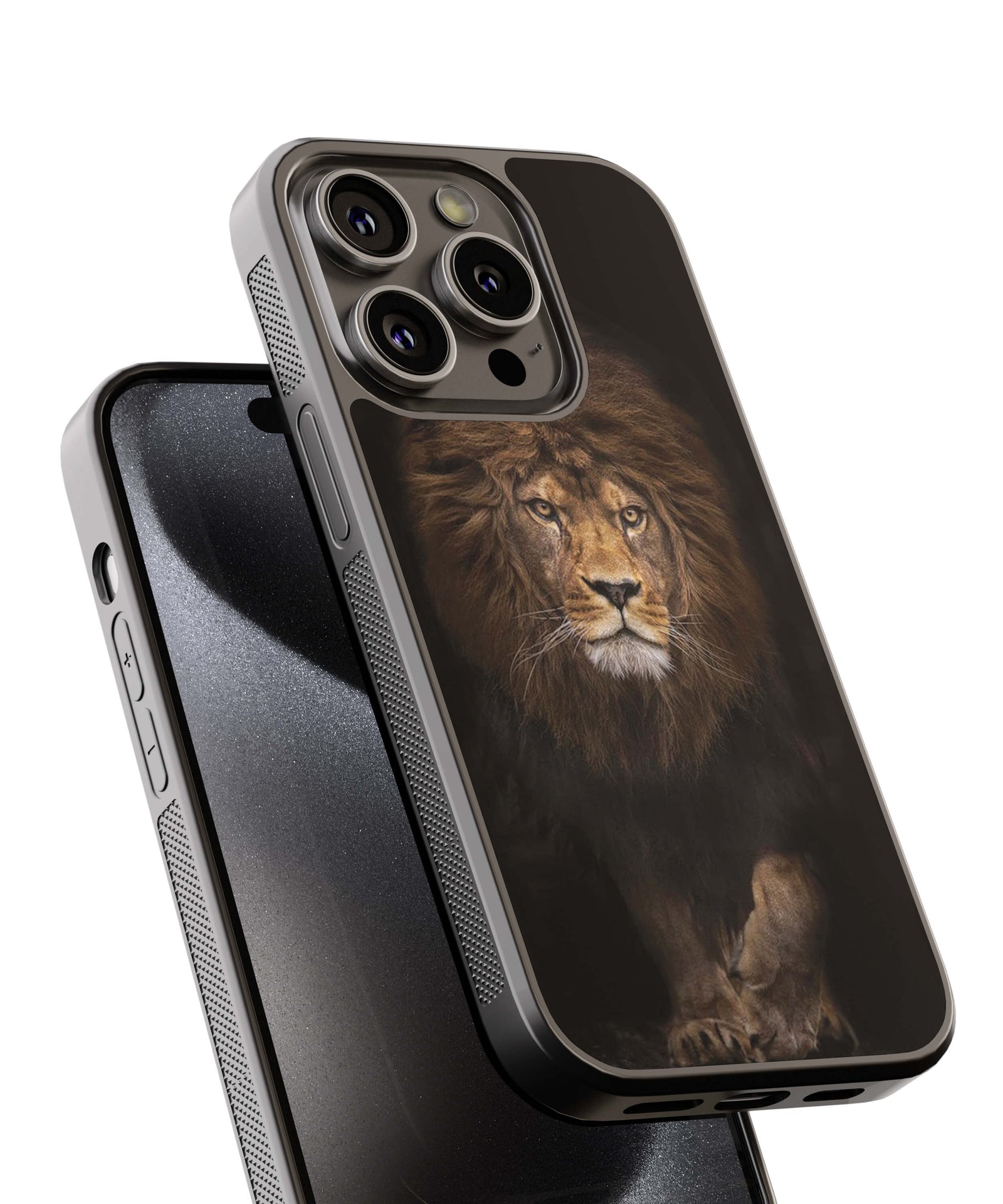 Lion A Powerfull Creation Of Nature Back Cover for 2D Hybrid TPU And Metal CaseBT0012Hybrid Metal TPU