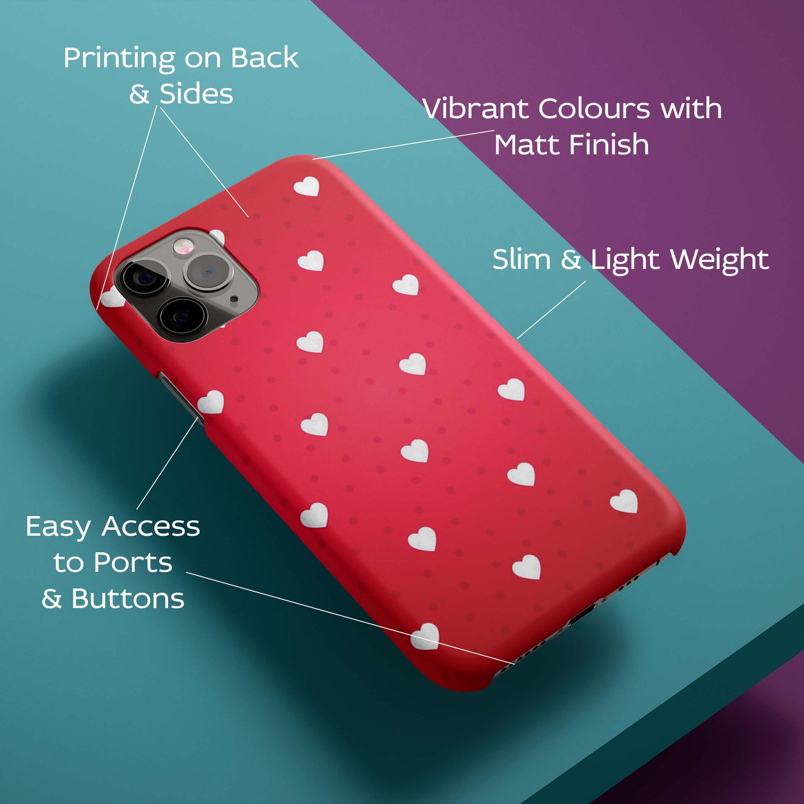 Little Hearts Back Cover for HardPlasticP0006Hard Plastic-Image 2