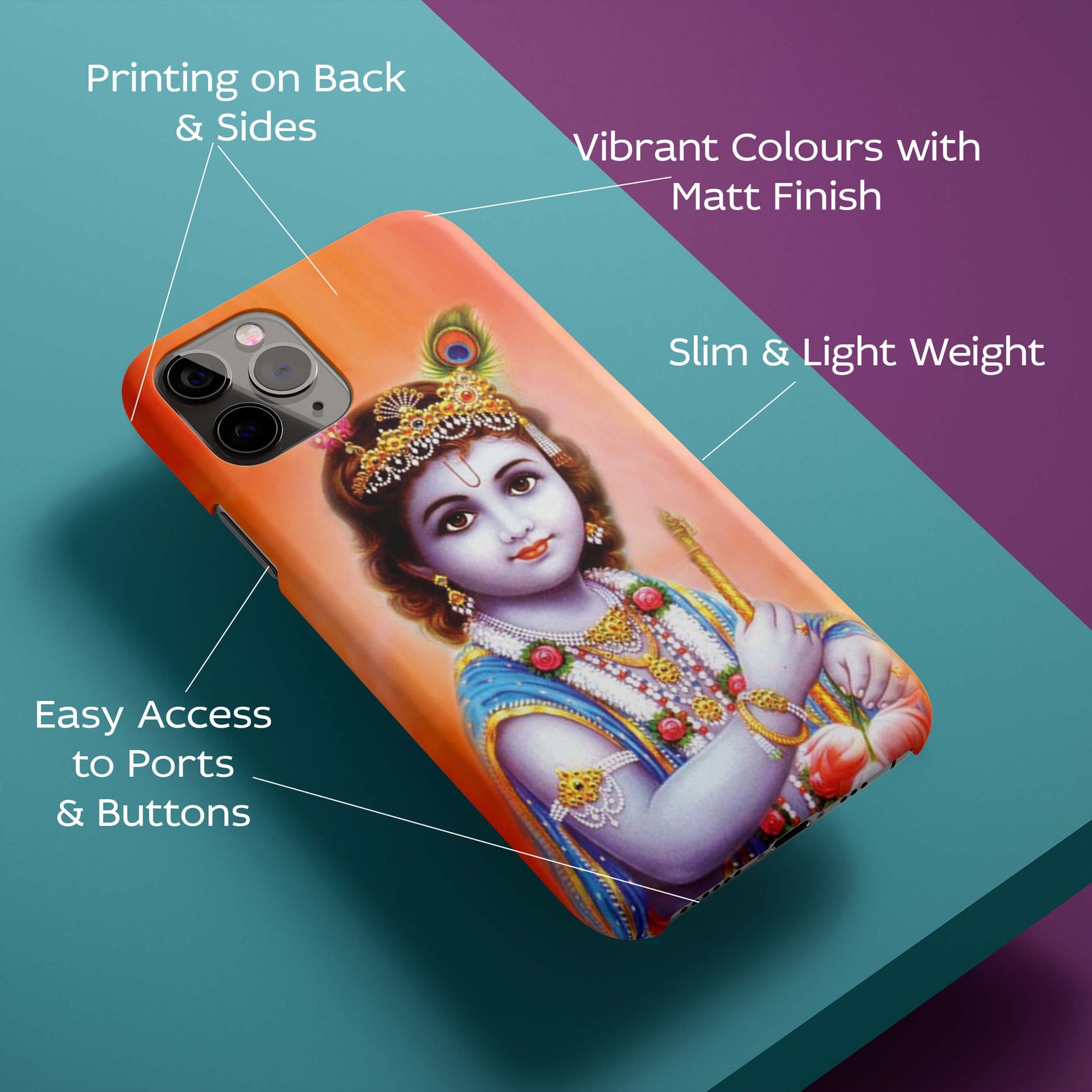 Little Krishna Back Cover for HardPlasticD1538Hard Plastic-Image 2