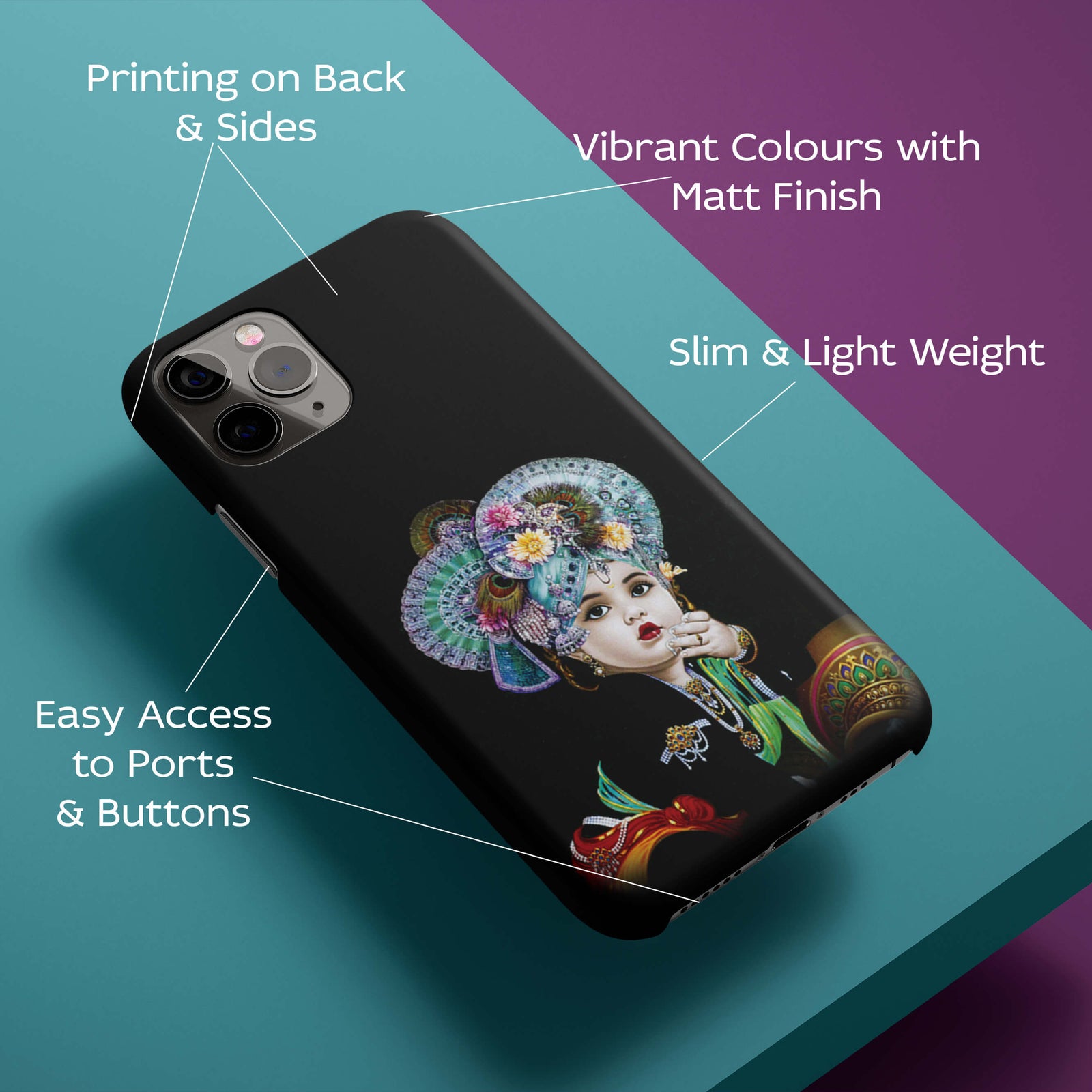 Little Krishna In Painting Back Cover for HardPlasticD1507Hard Plastic-Image 2