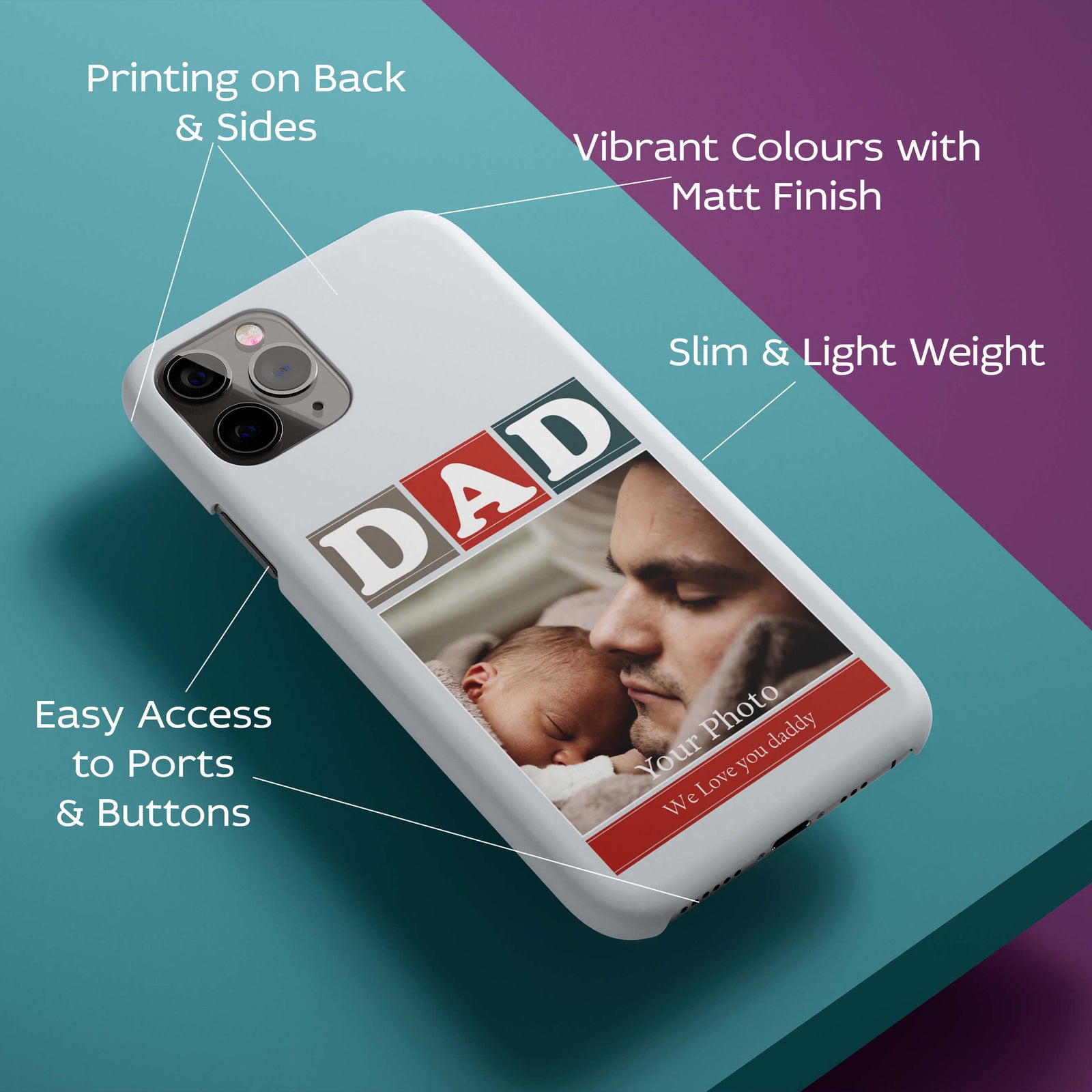 Love Dad Back Cover for HardPlasticA0523Hard Plastic-Image 2