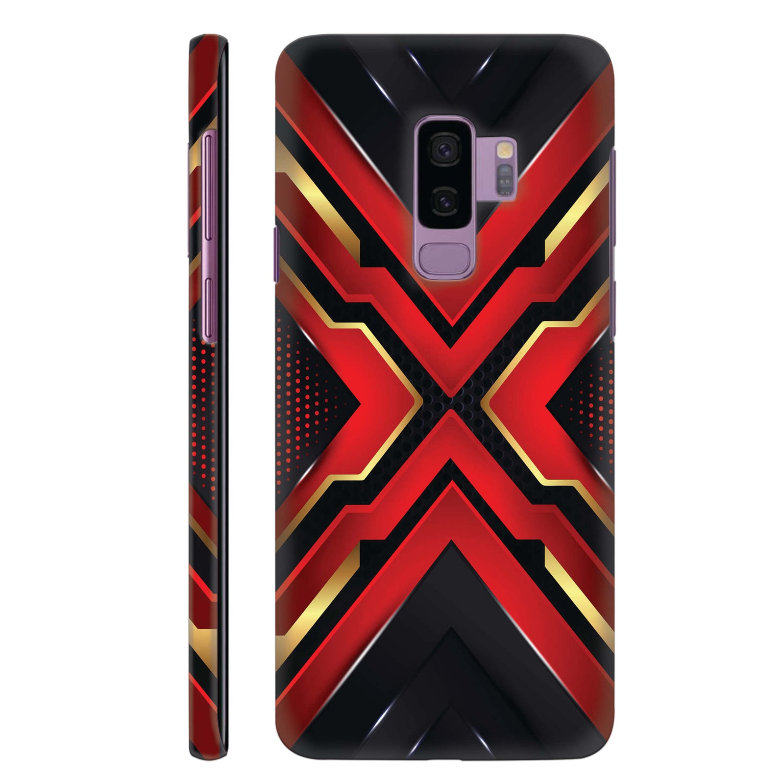 Modern Red & Black Back Cover for HardPlasticIK0012Hard Plastic