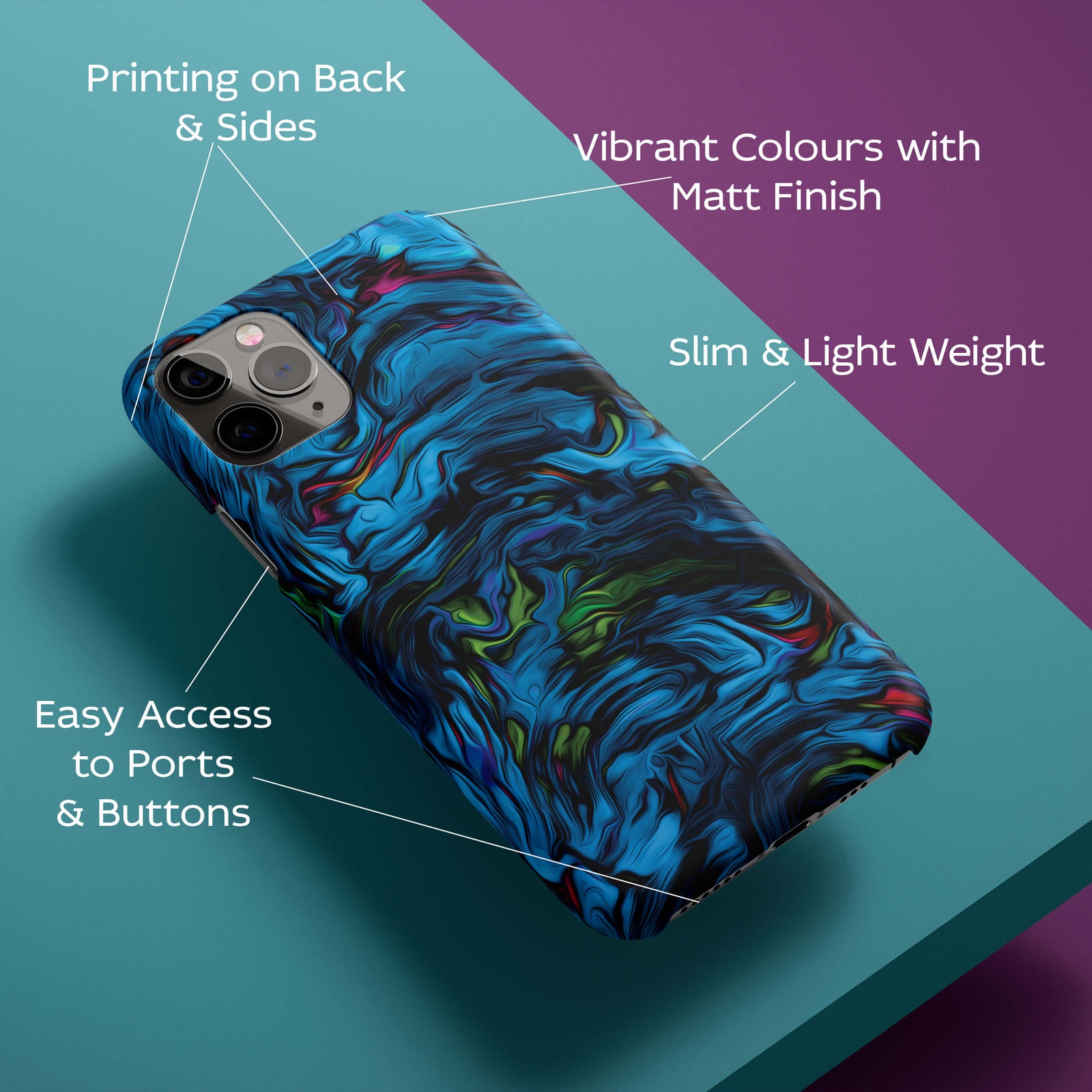 Mystery Blue Back Cover for HardPlasticIK0049Hard Plastic-Image 2