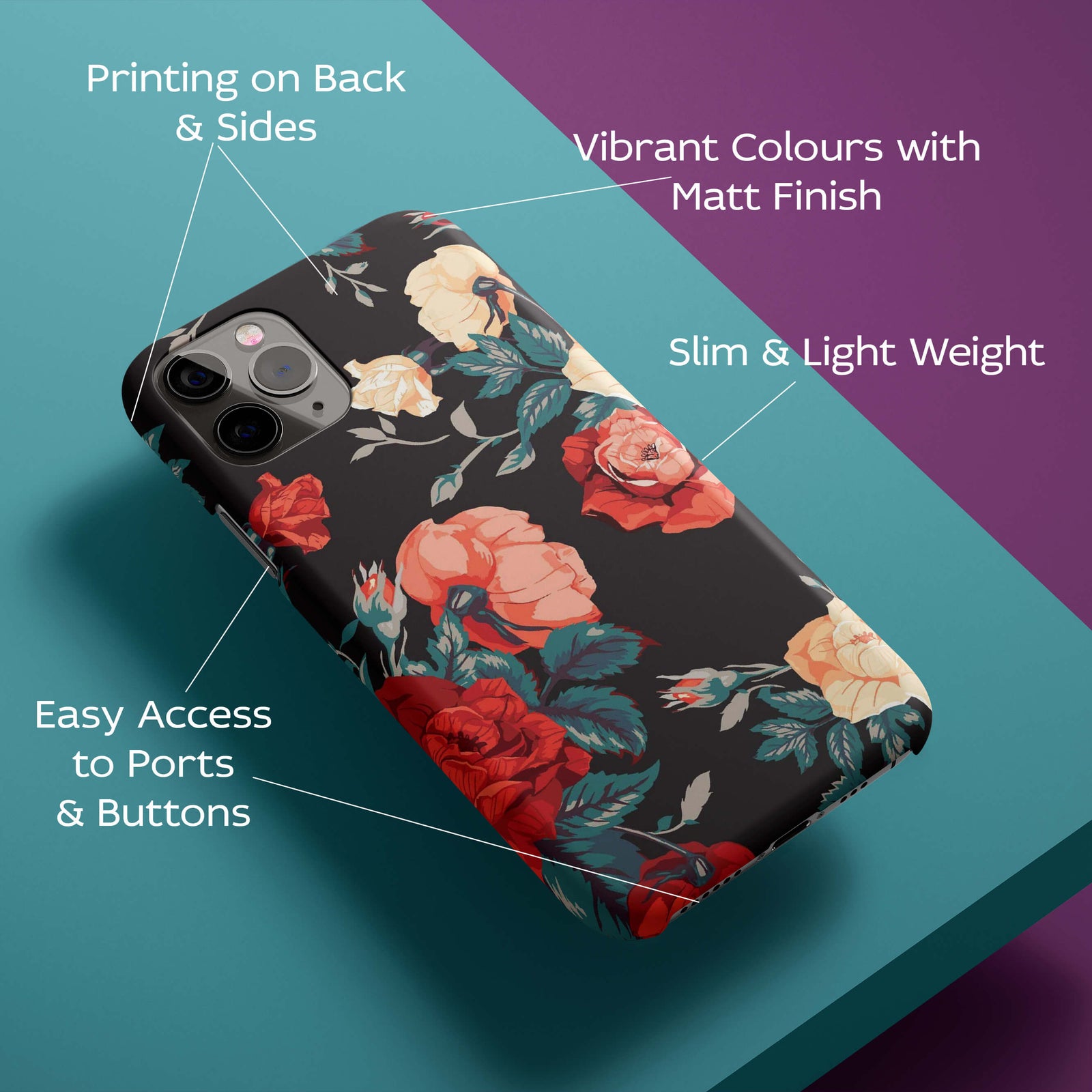 Premium Flowers Back Cover for HardPlasticPS1340Hard Plastic-Image 2