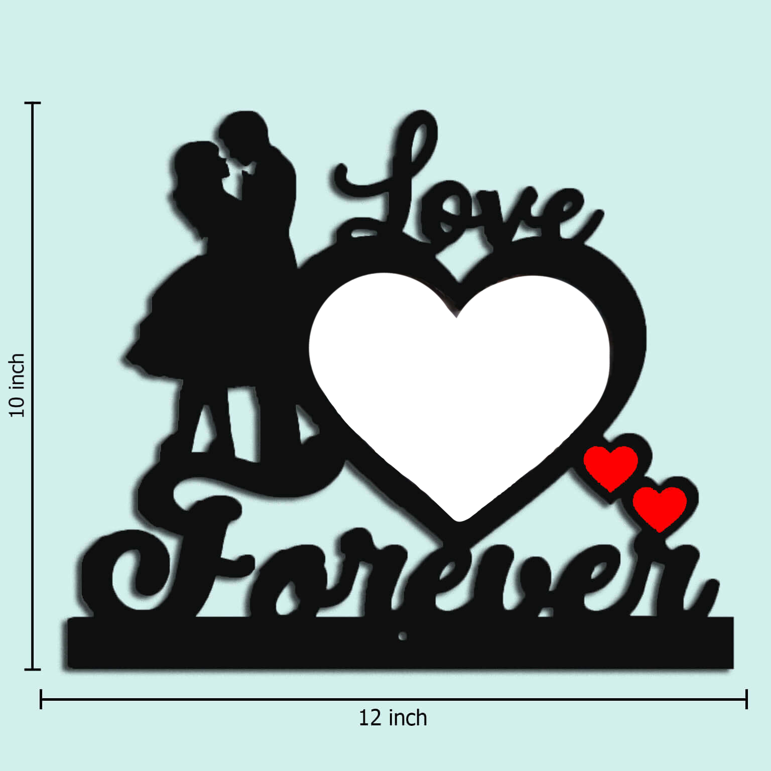 Love Forever Couple Photo Frame with Heart - A Timeless Keepsake