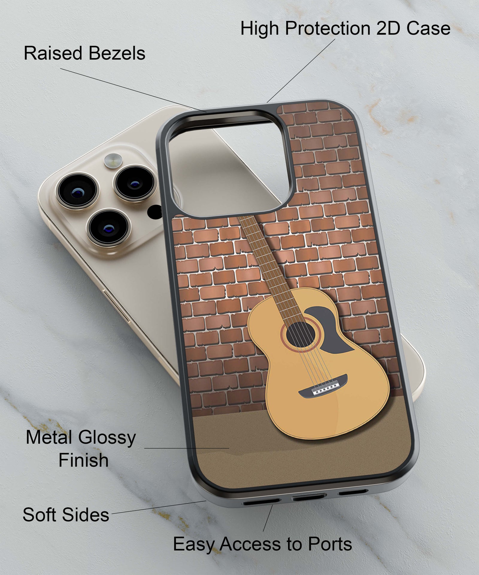 The Acoustic Back Cover for 2D Hybrid TPU And Metal CaseH0175Hybrid Metal TPU-Image 2