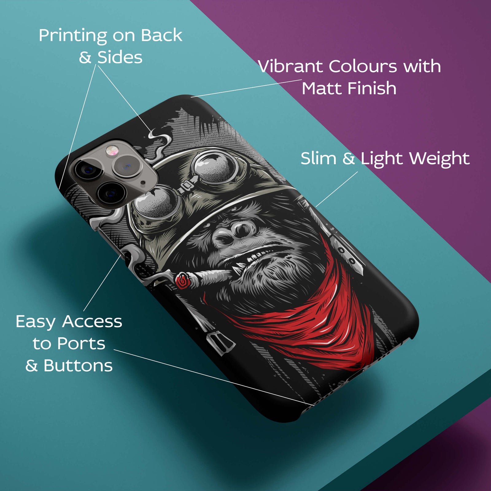 The Angry Ape Back Cover for HardPlasticA0001Hard Plastic-Image 2