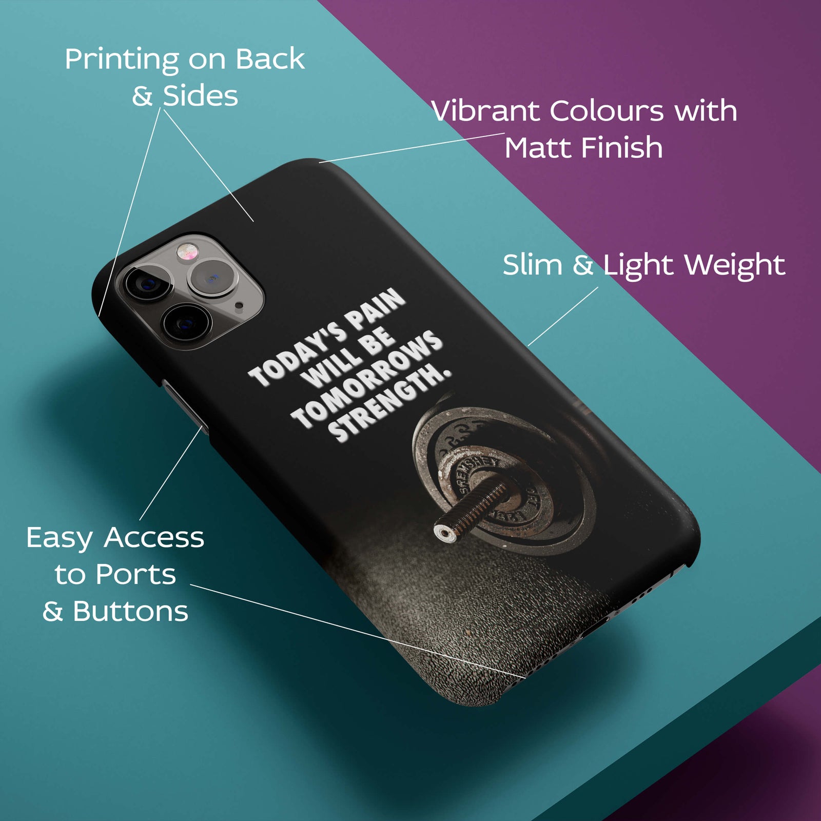 Today's Pain Tomorrow's Strength Back Cover for HardPlasticN0281Hard Plastic-Image 2