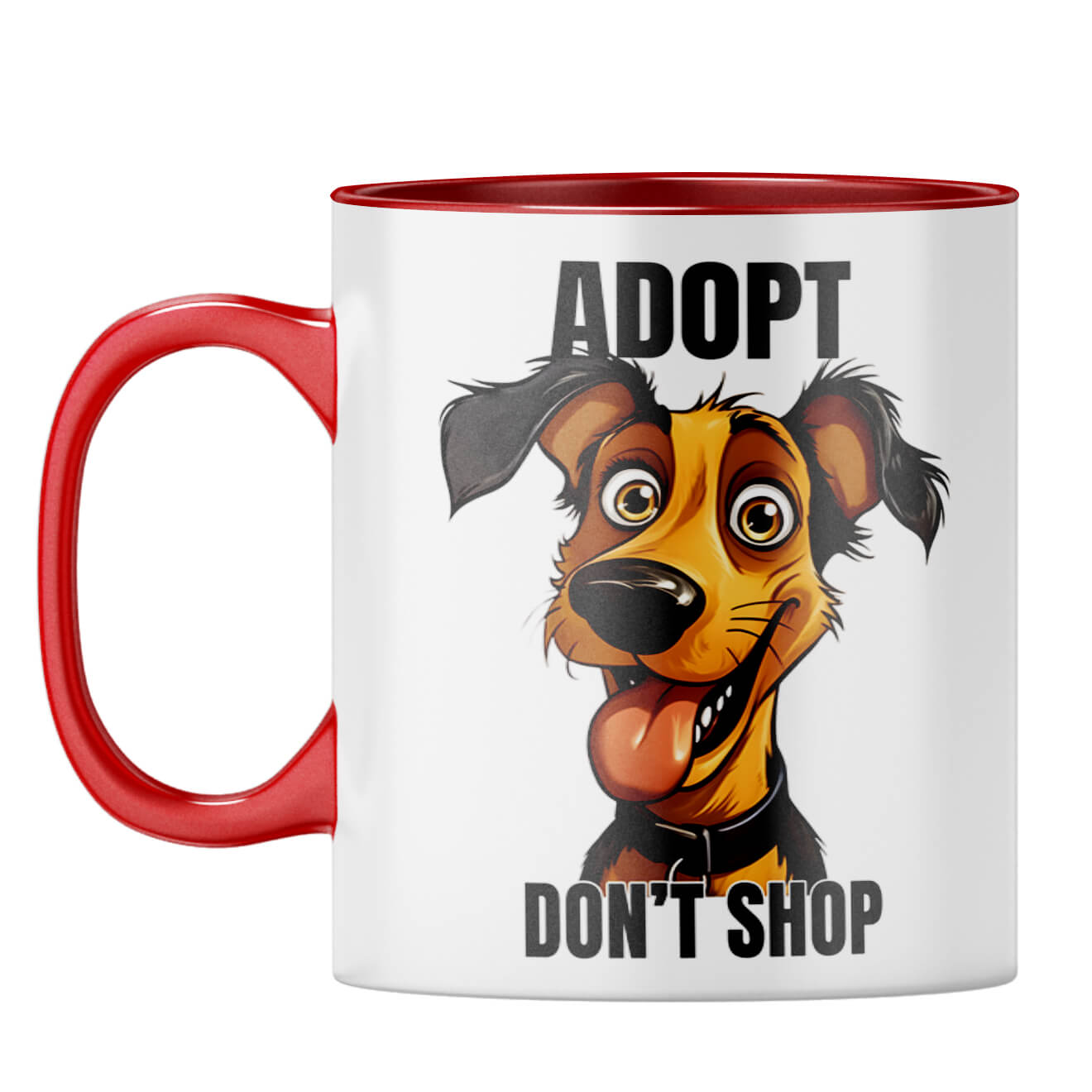 Adopt Coffee Mug Red