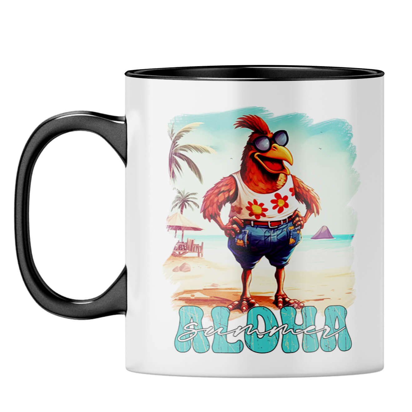 Aloha Summer Coffee Mug Black