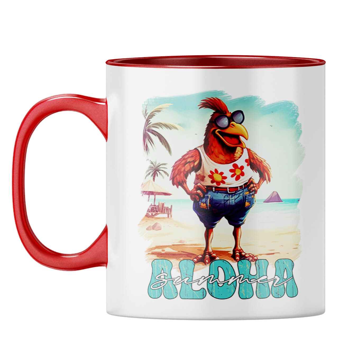 Aloha Summer Coffee Mug Red