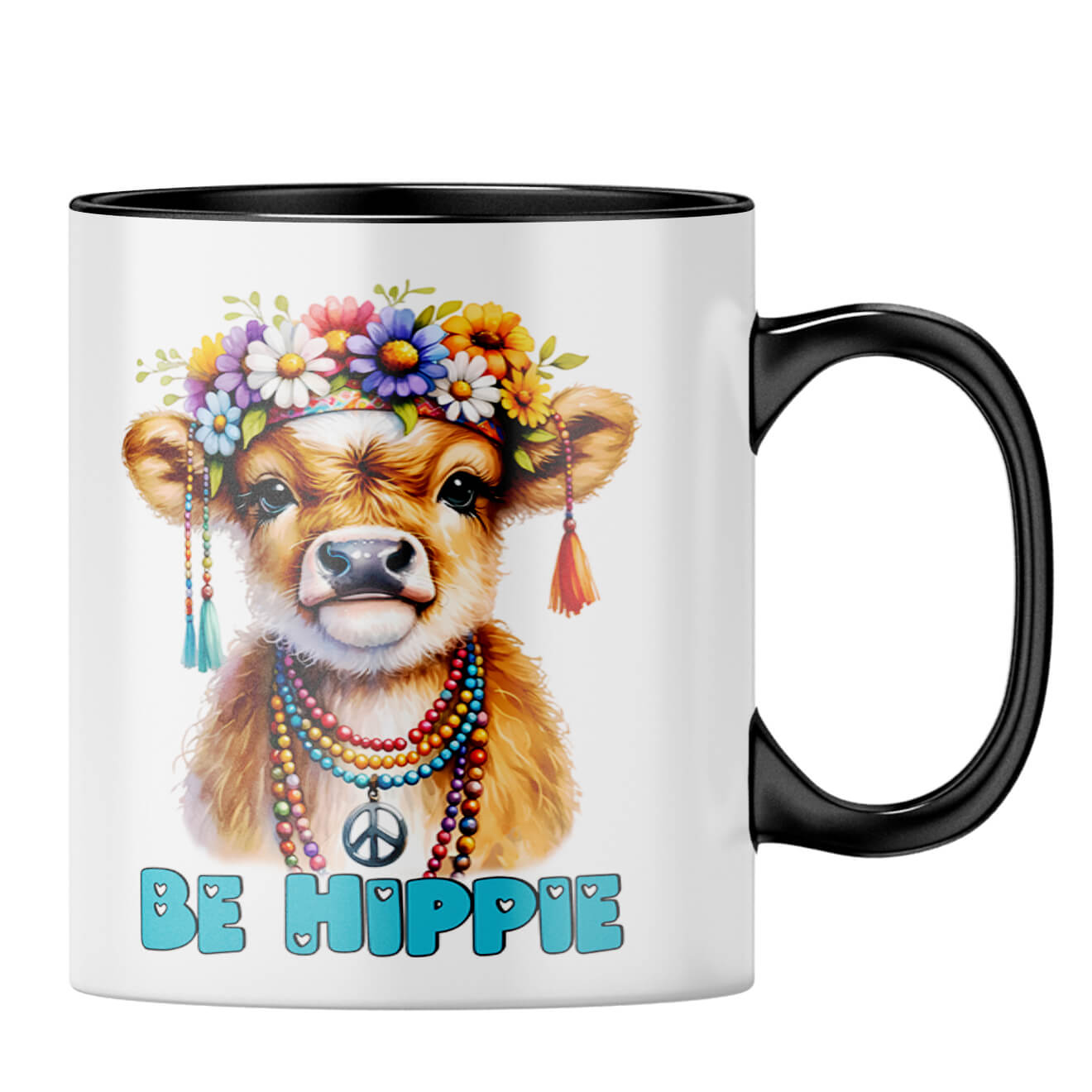 Be Hippie Coffee MugB-Black